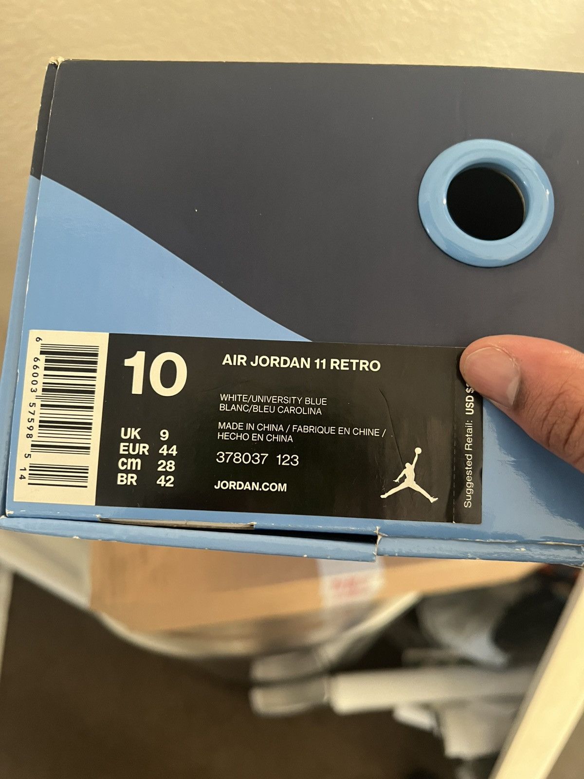 Jordan Brand Air Jordan 11 UNC Win Like 82 Size US 10 / EU 43 - 7 Thumbnail
