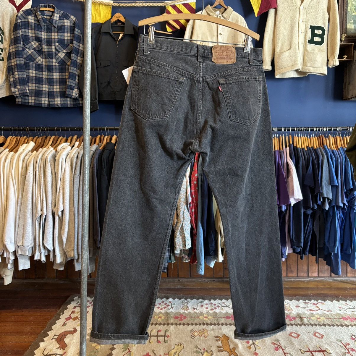 Levi's × Vintage Vintage 1990s Levi’s 501xx Black Faded Denim Pants USA Made Size US 34 / EU 50 - 2 Thumbnail