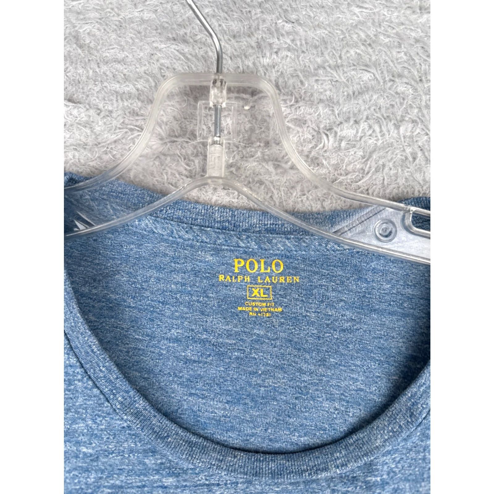 Polo Ralph Lauren Polo Ralph Lauren Shirt Men XL Blue Long Sleeve Cotton Jersey Logo Crew Neck City Theme Regular Fit Adults Size US XL / EU 56 / 4 - 7 Thumbnail