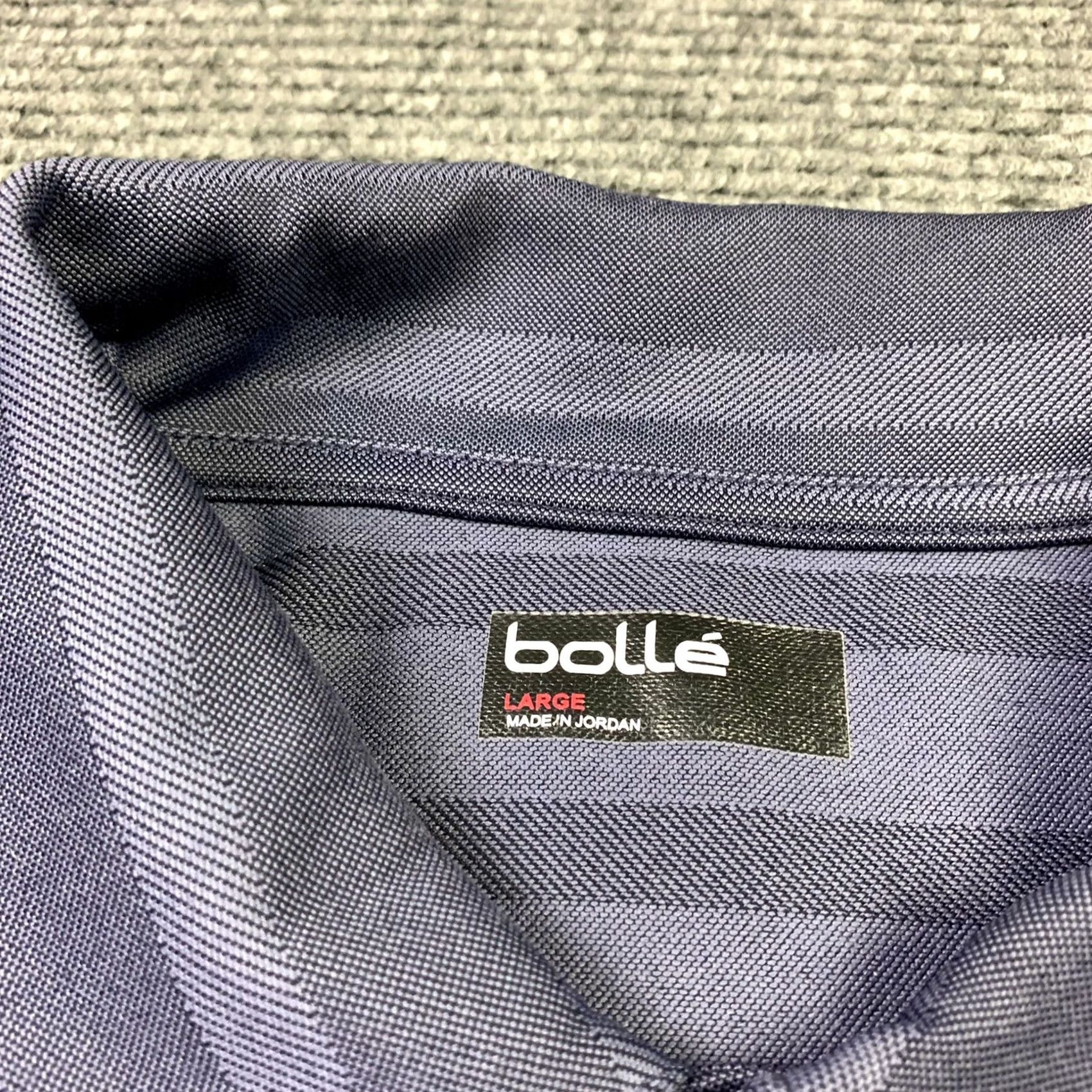 Vintage BOLLE Quick Dry Golf Polo Shirt Striped Short Sleeve Blue Mens Large Size US L / EU 52-54 / 3 - 2 Thumbnail