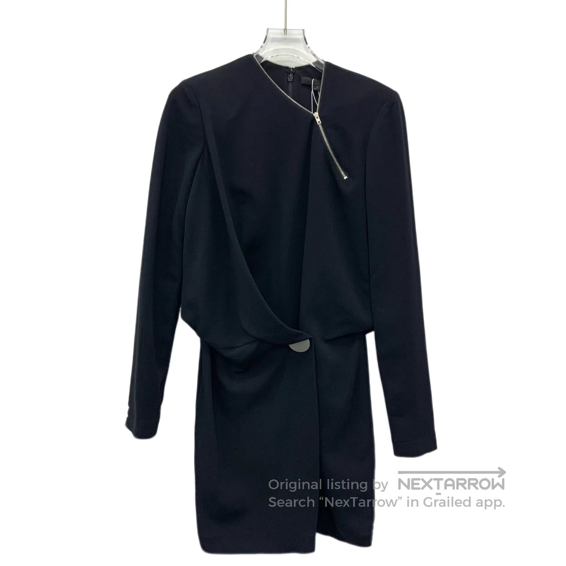 Alexander Wang Alexander Wang Black Zip Design Long Sleeve Dress| Size XS / US 0-2 / IT 36-38 - 1 Thumbnail