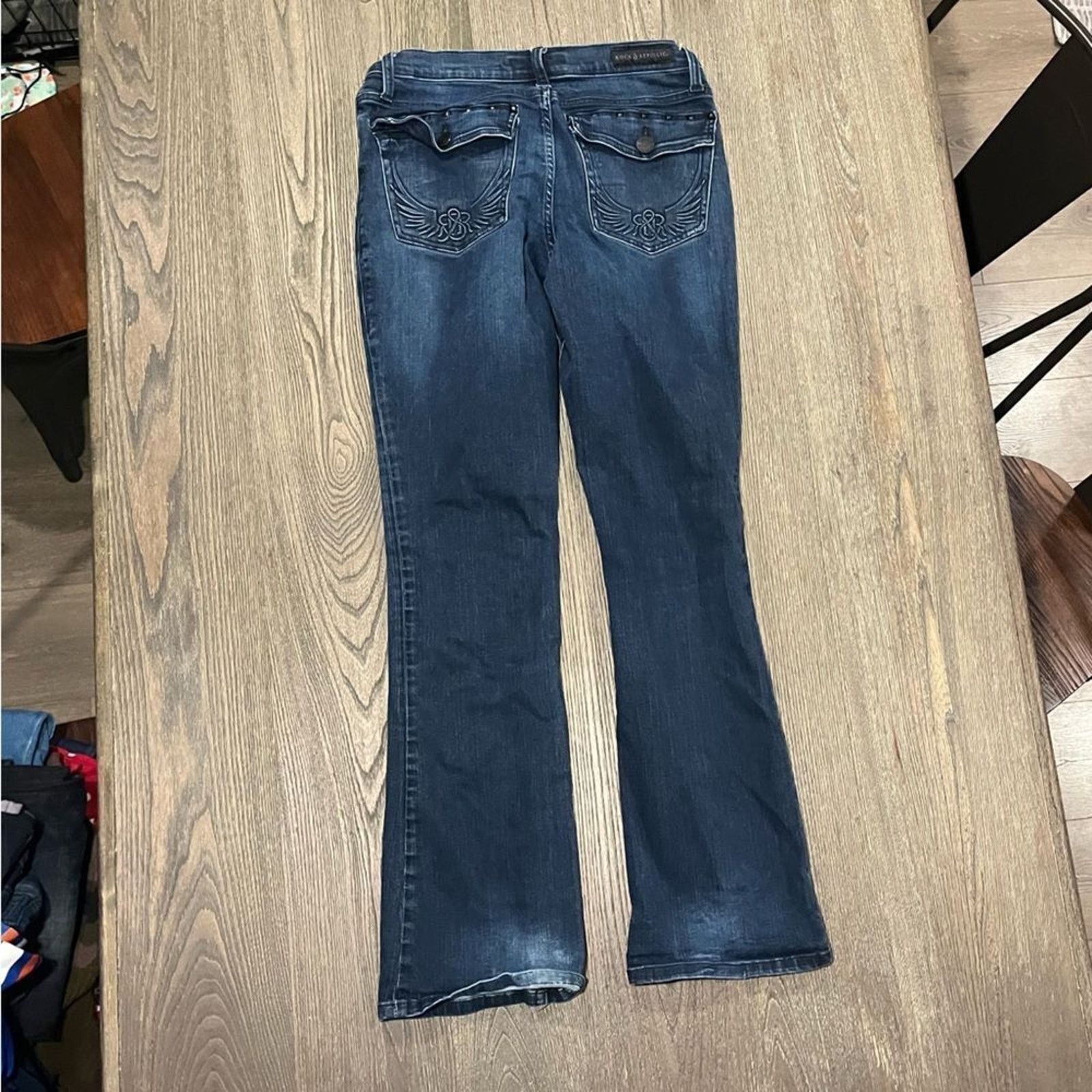 Vintage Rock Republic Womens Flared Leg Jeans Bootcut Size 12 Size 34" / US 12 / IT 48 - 11 Thumbnail