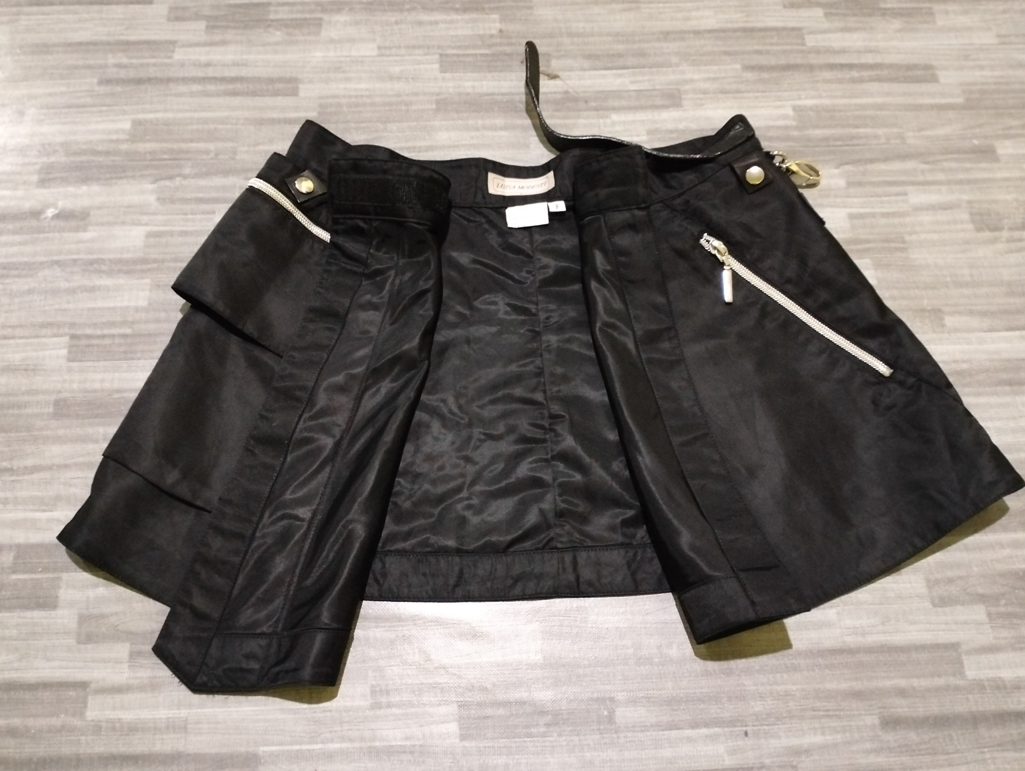 Luisa Modesti Bondage Mini Skirt Leather Part - Mini Skirts