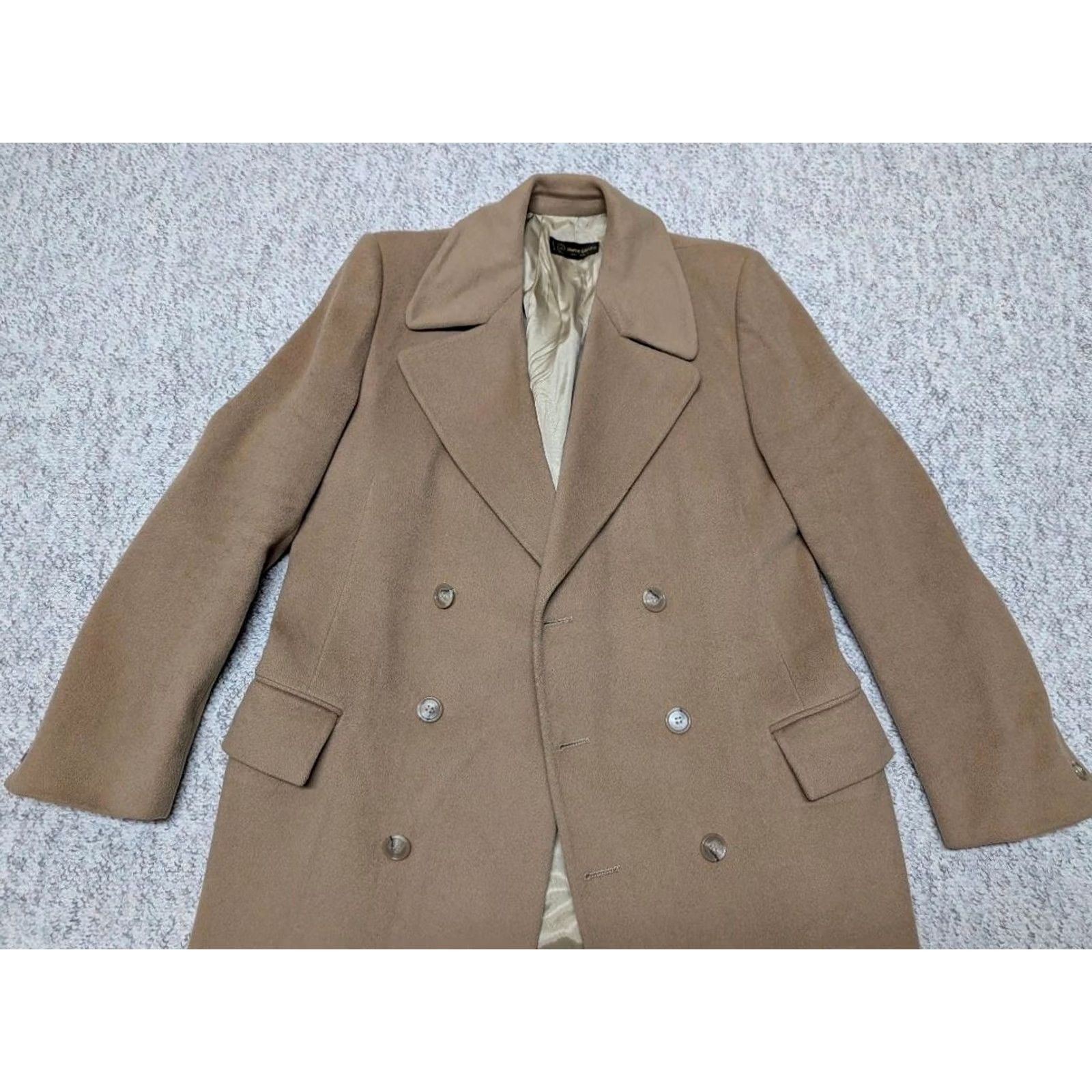 Pierre Cardin VINTAGE Pierre Cardin Overcoat Coat Mens Camel Wool 40 1960s 1970s USA Size US M / EU 48-50 / 2 - 5 Thumbnail