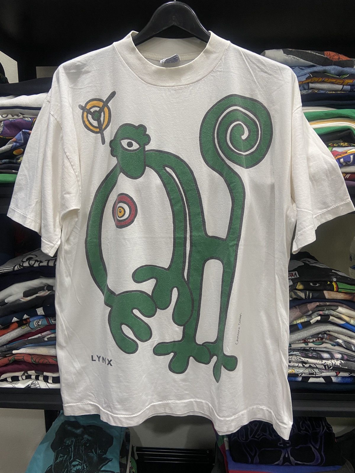 Band Tees 🔥Vintage 90s LYNX Caroline Cullen Art Pure pop T-Shirt Size US XL / EU 56 / 4 - 1 Thumbnail