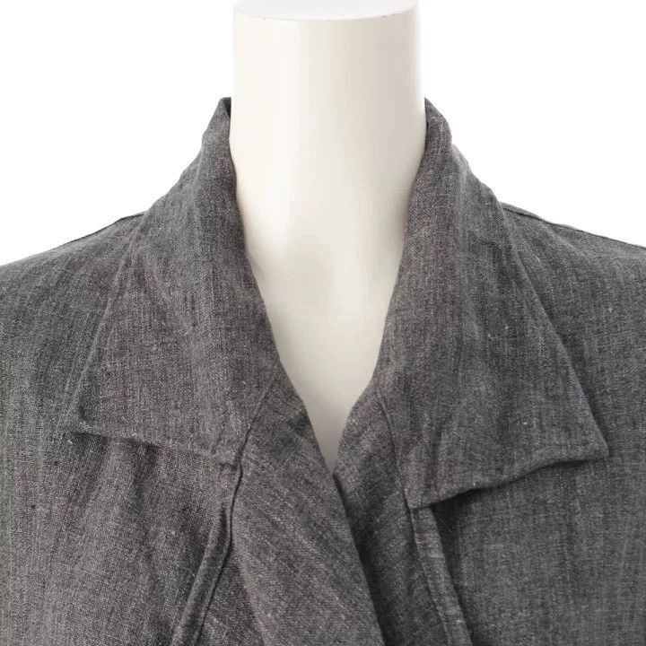 Issey Miyake Issey Miyake A grey linen coat for work Size L / US 10 / IT 46 - 2 Thumbnail