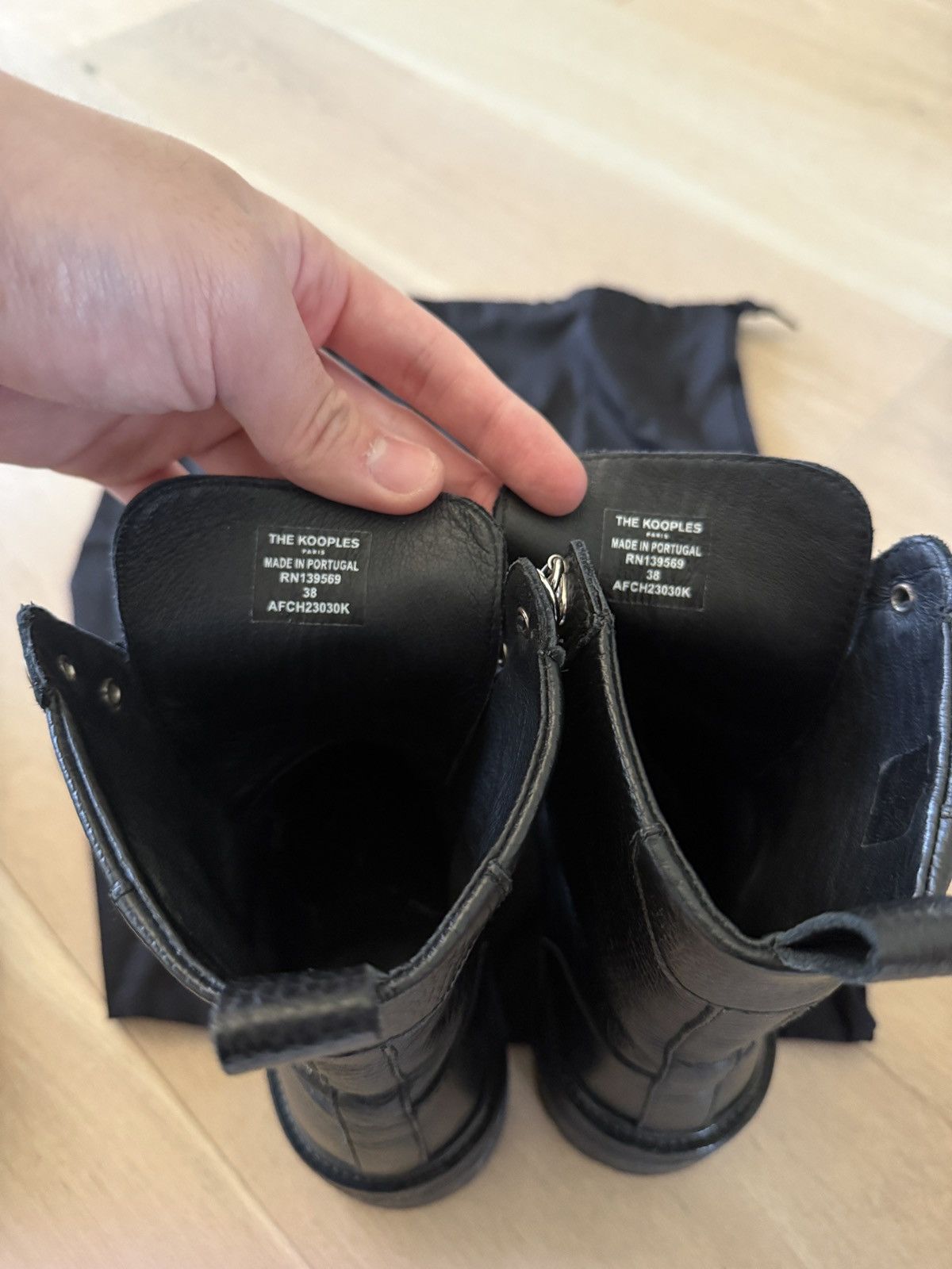 The Kooples The Kooples Leather Boots with Crante Size US 8 / IT 38 - 7 Thumbnail
