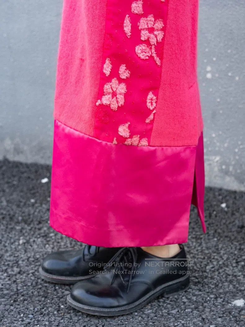 Comme des Garcons Comme Des Garcons size M Pink Mixed Material Long Skirt Size 23" - 6 Thumbnail