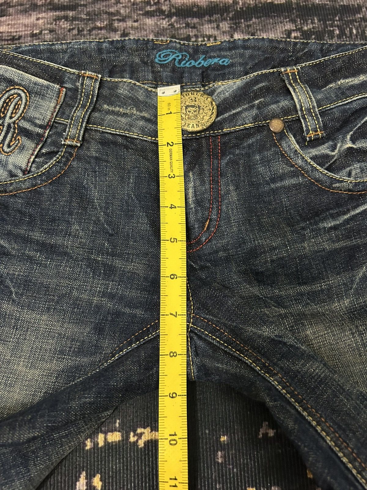 Tornado Mart Riobera Whiskered Studed Pocket Back Jeans Size US 30 / EU 46 - 20 Thumbnail