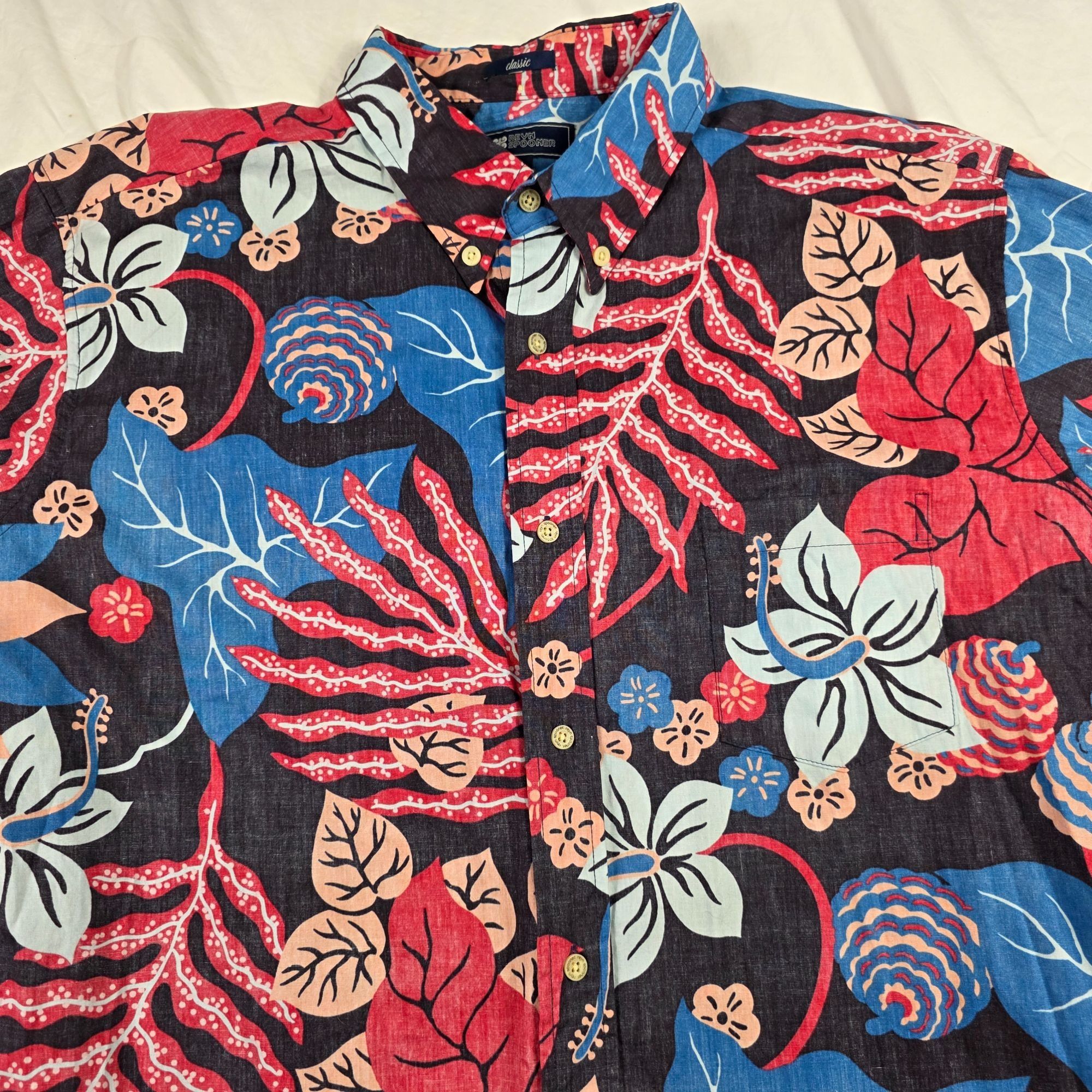 Reyn Spooner Reyn Spooner San Clemente Mens XL Classic Fit Hawaiian Shirt Size US XL / EU 56 / 4 - 3 Thumbnail