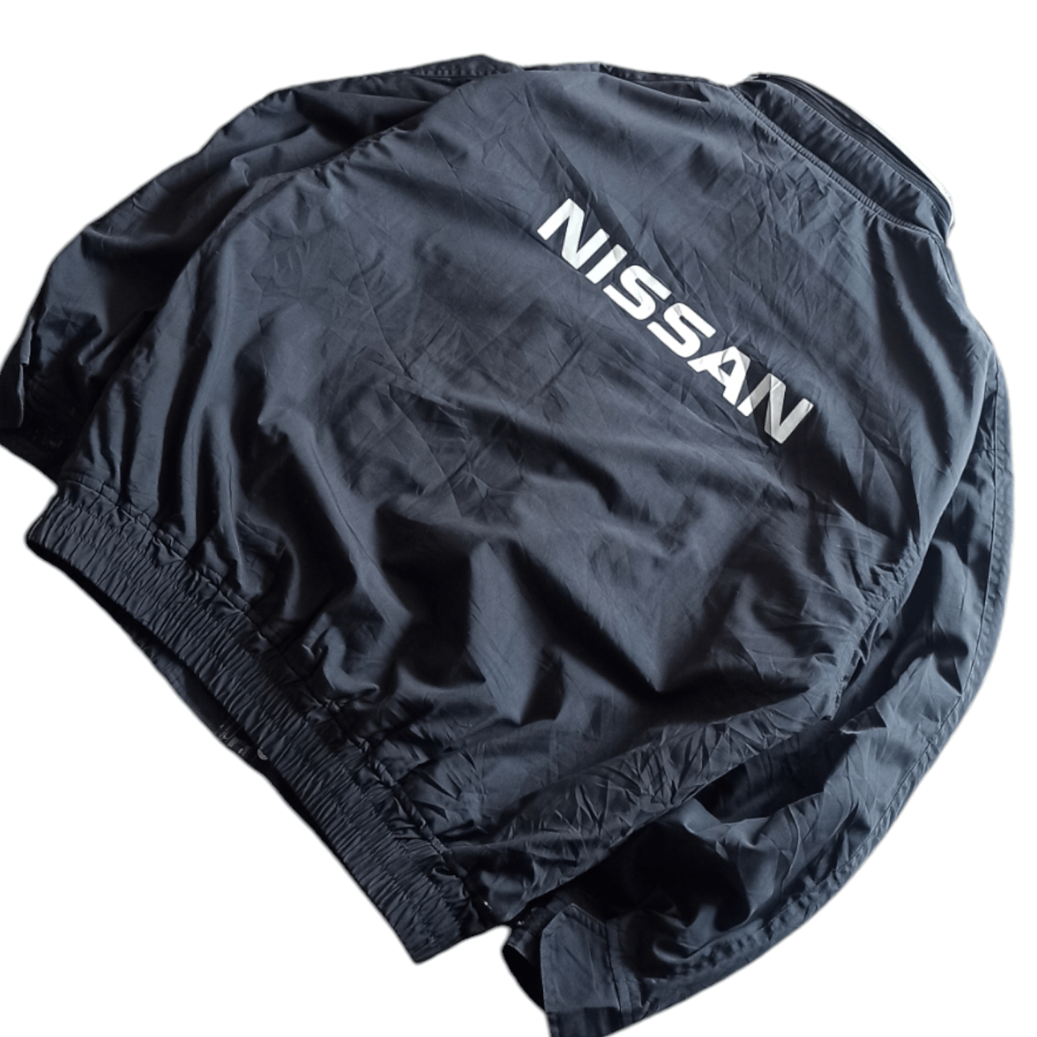 Vintage Nissan Racing Jacket Hood Black Grey
