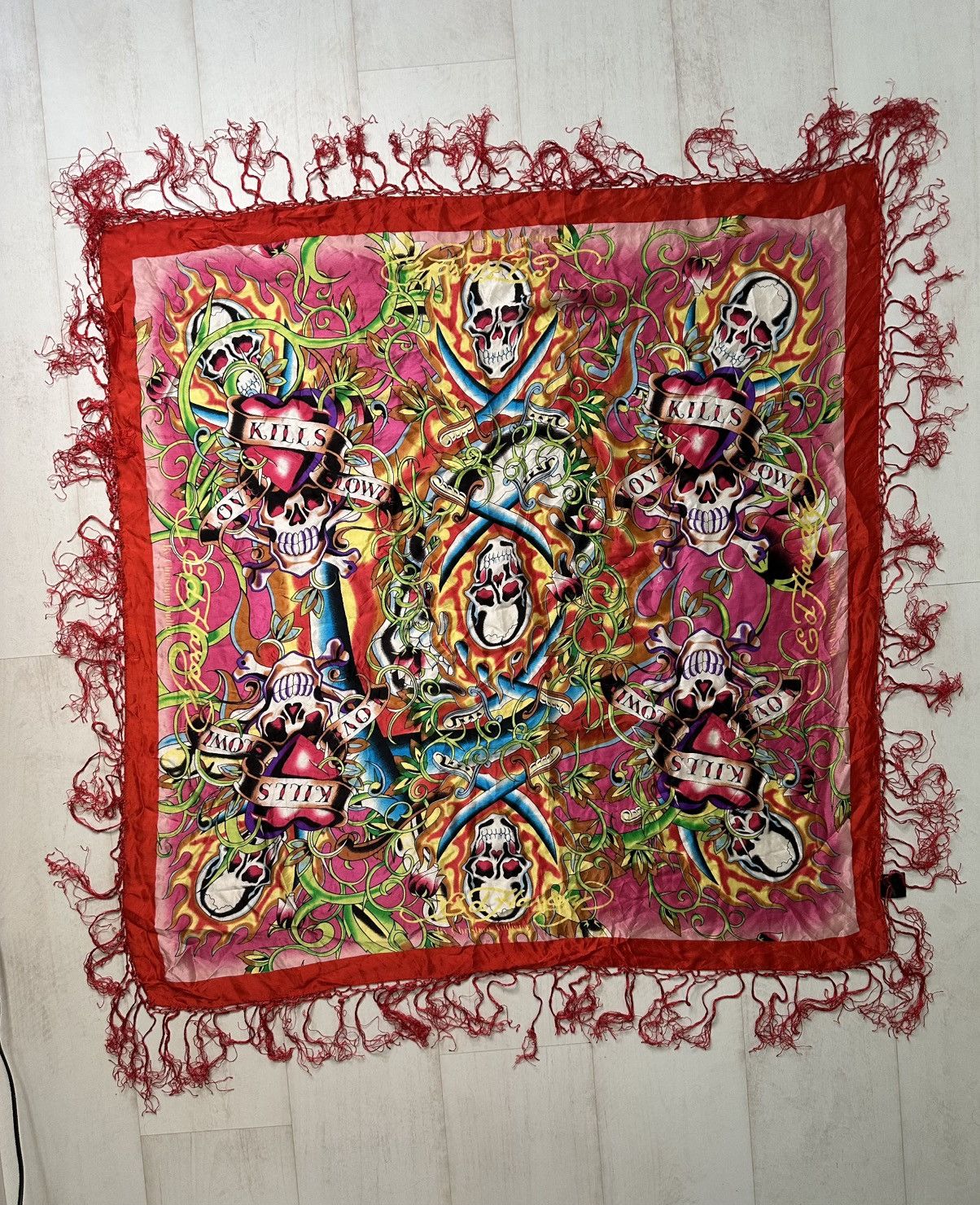 Ed Hardy Ed Hardy silk large scarf Size ONE SIZE - 2 Thumbnail