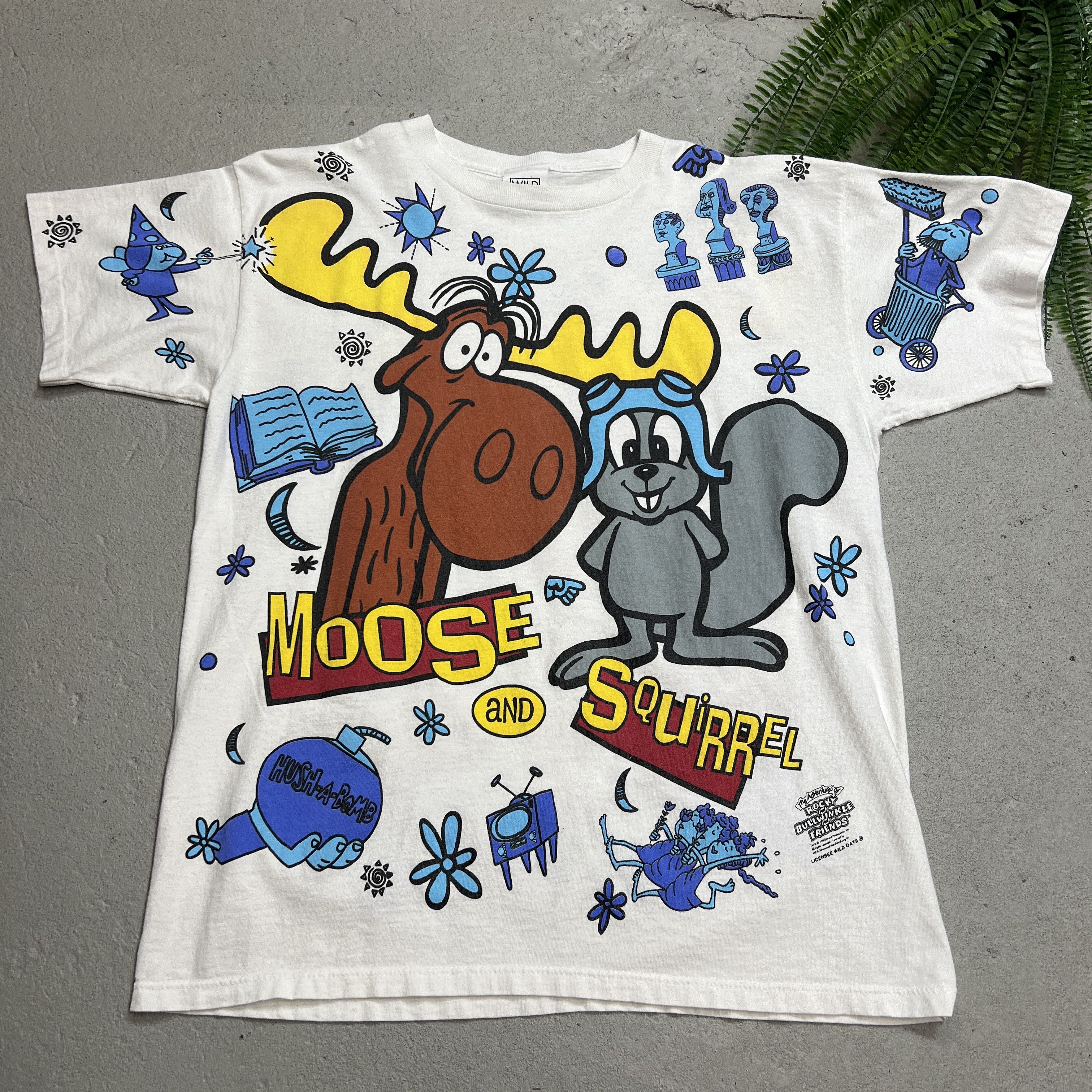 Vintage 1993 The adventures of Rocky and Bullwinkle Size US L / EU 52-54 / 3 - 1 Thumbnail