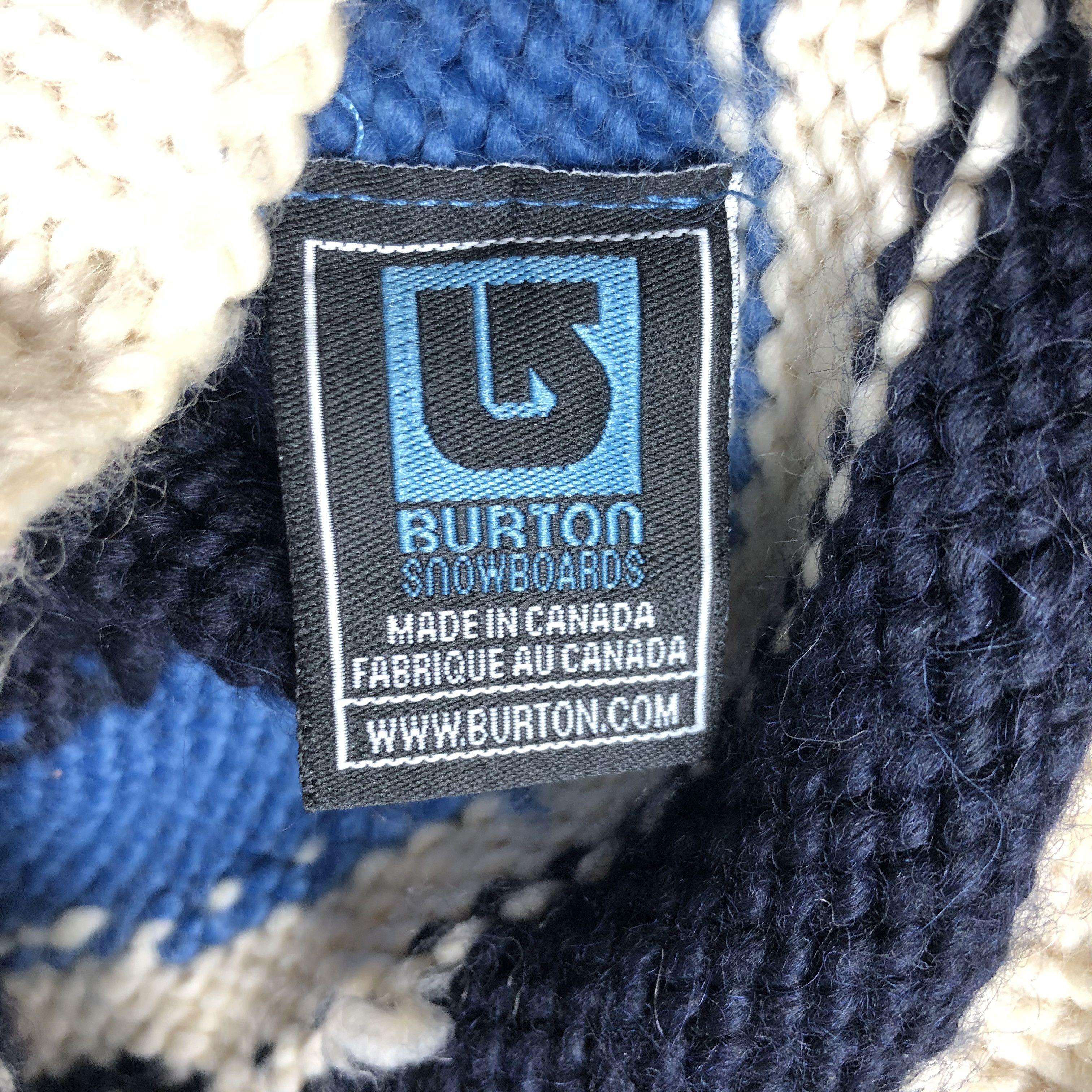 Burton × Vintage Burton Snowboard Stripe Knit Beanie Snow Hat Snow Cap -D269 Size ONE SIZE - 6 Thumbnail