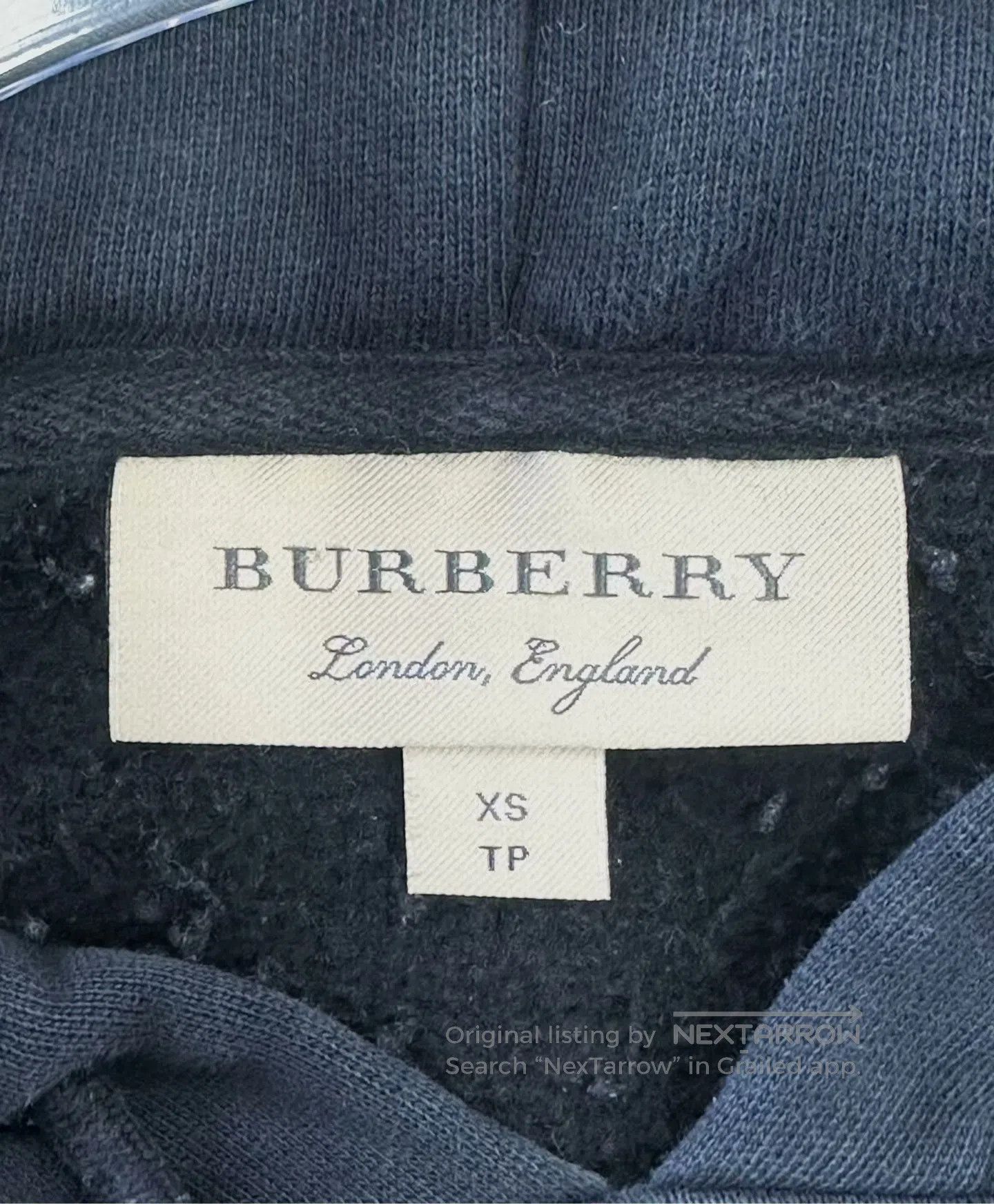 Burberry Burberry Black cursive signature embroidered logo hooded s Size US XS / EU 42 / 0 - 3 Thumbnail