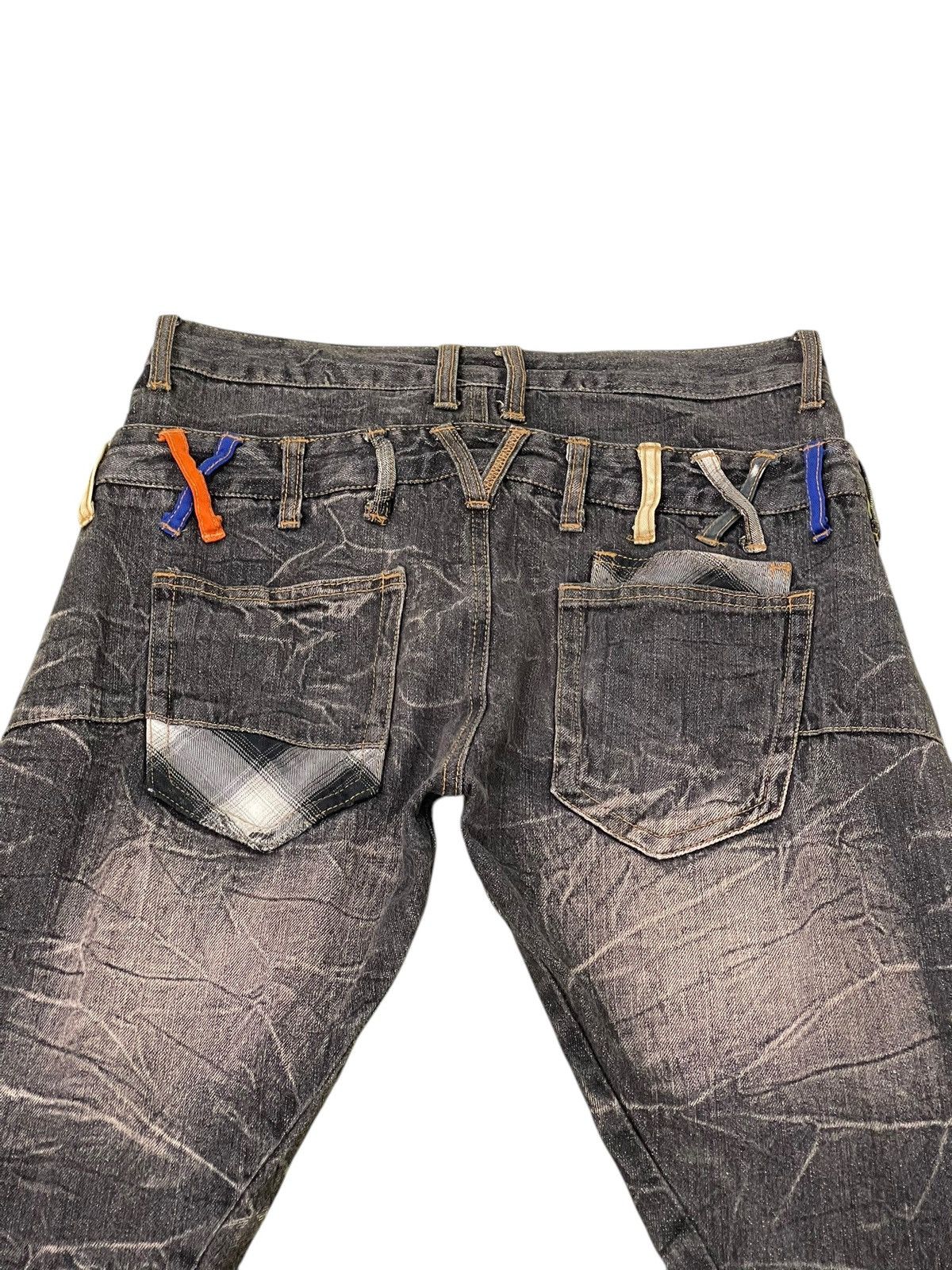 Japanese Brand Double Waist Jeans Barcedos Mud Washed Slim 9🟦 Size US 30 / EU 46 - 15 Thumbnail