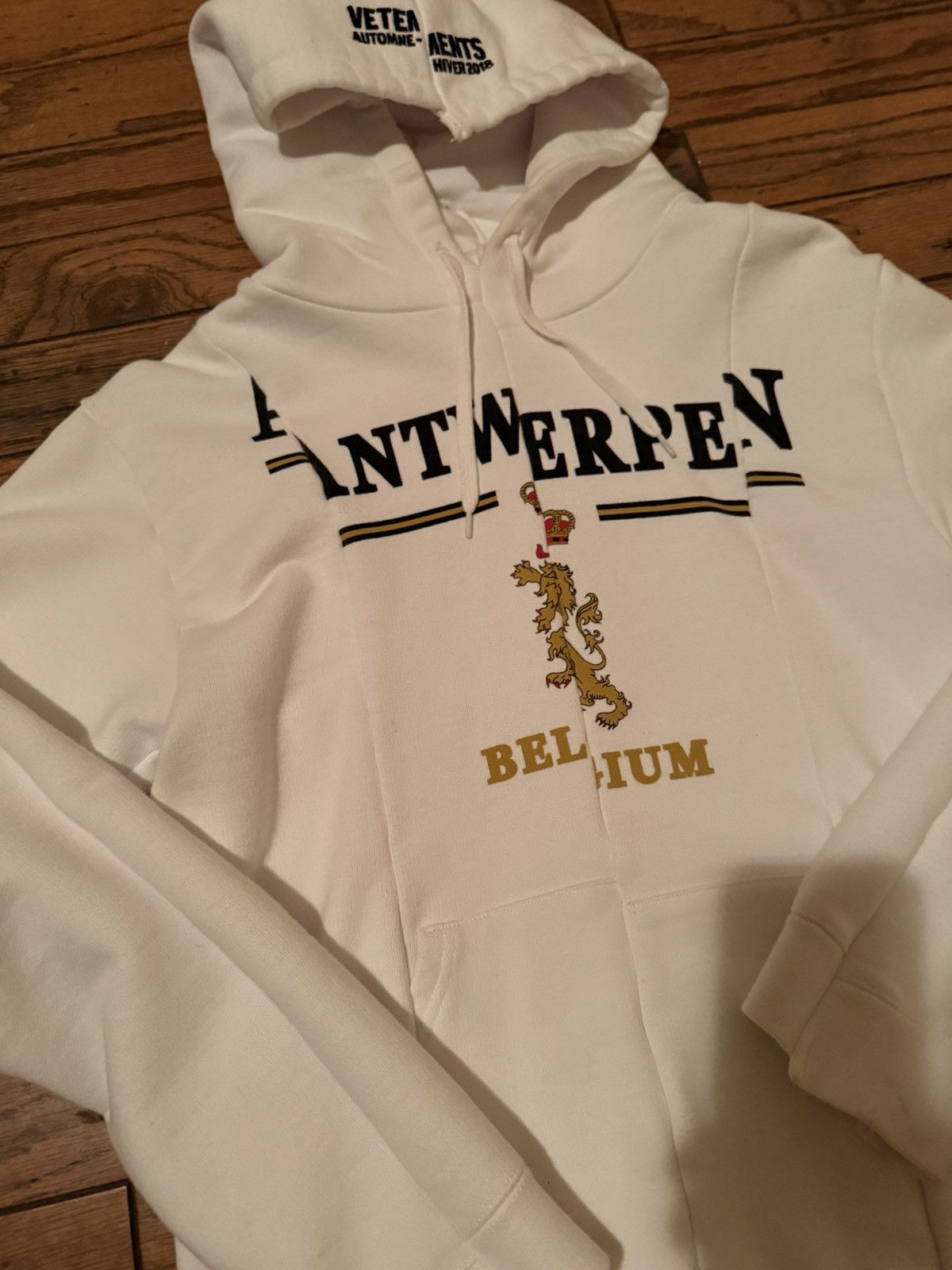 トップス VETEMENTS antwerp hoodie Buy VETEMENTS men grey antwerp deconstructed hoodie for $458