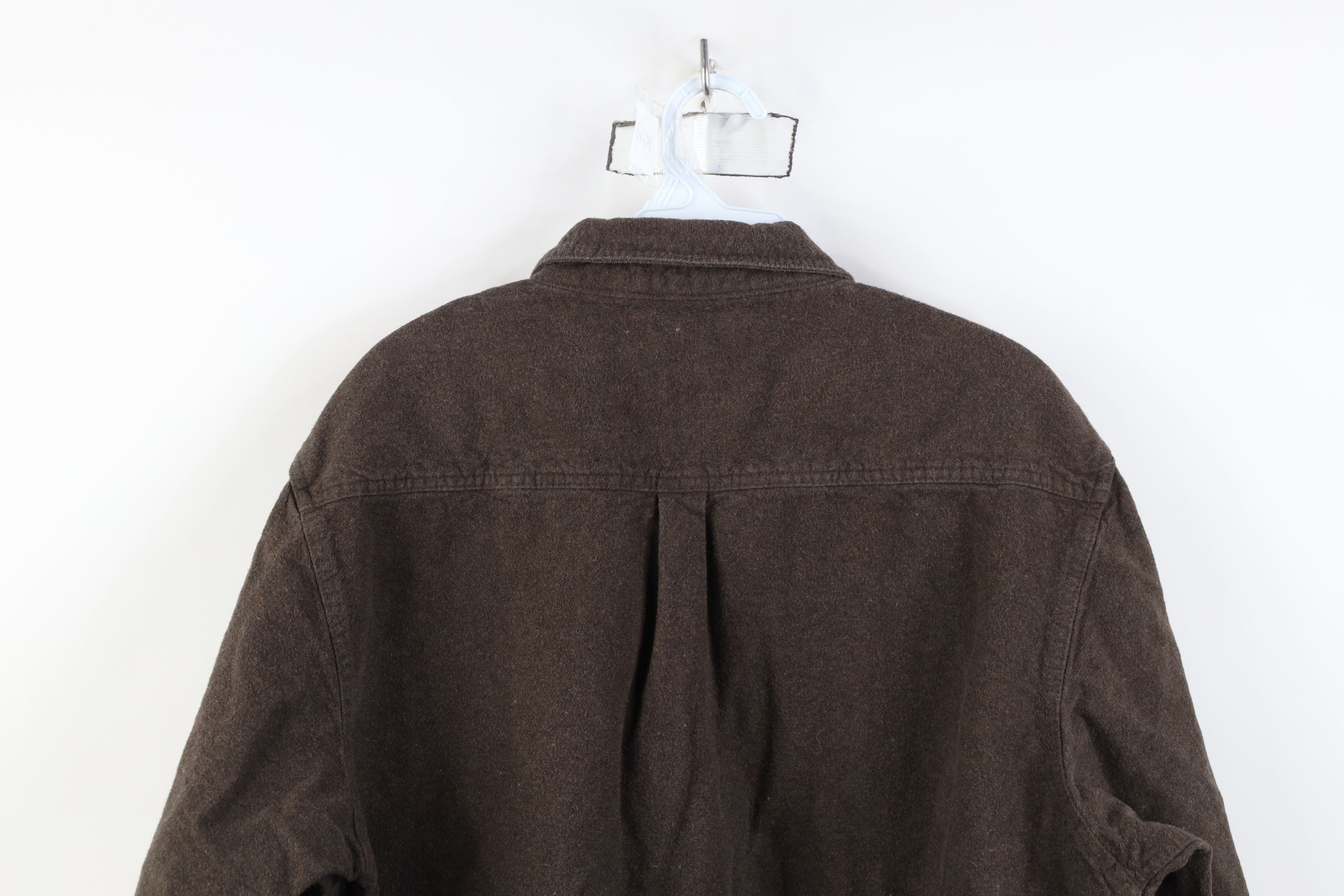 Vintage Vintage 90s Streetwear Chamois Cloth Button Shirt Brown Size US XL / EU 56 / 4 - 11 Thumbnail