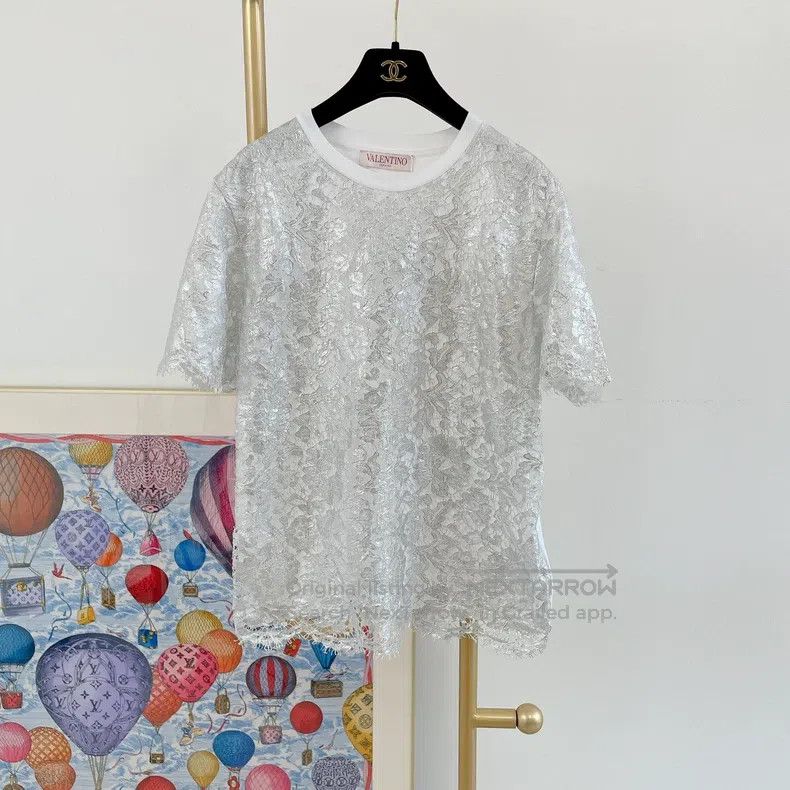 Valentino Valentino Patchwork openwork lace T-shirt Size M / US 6-8 / IT 42-44 - 1 Thumbnail