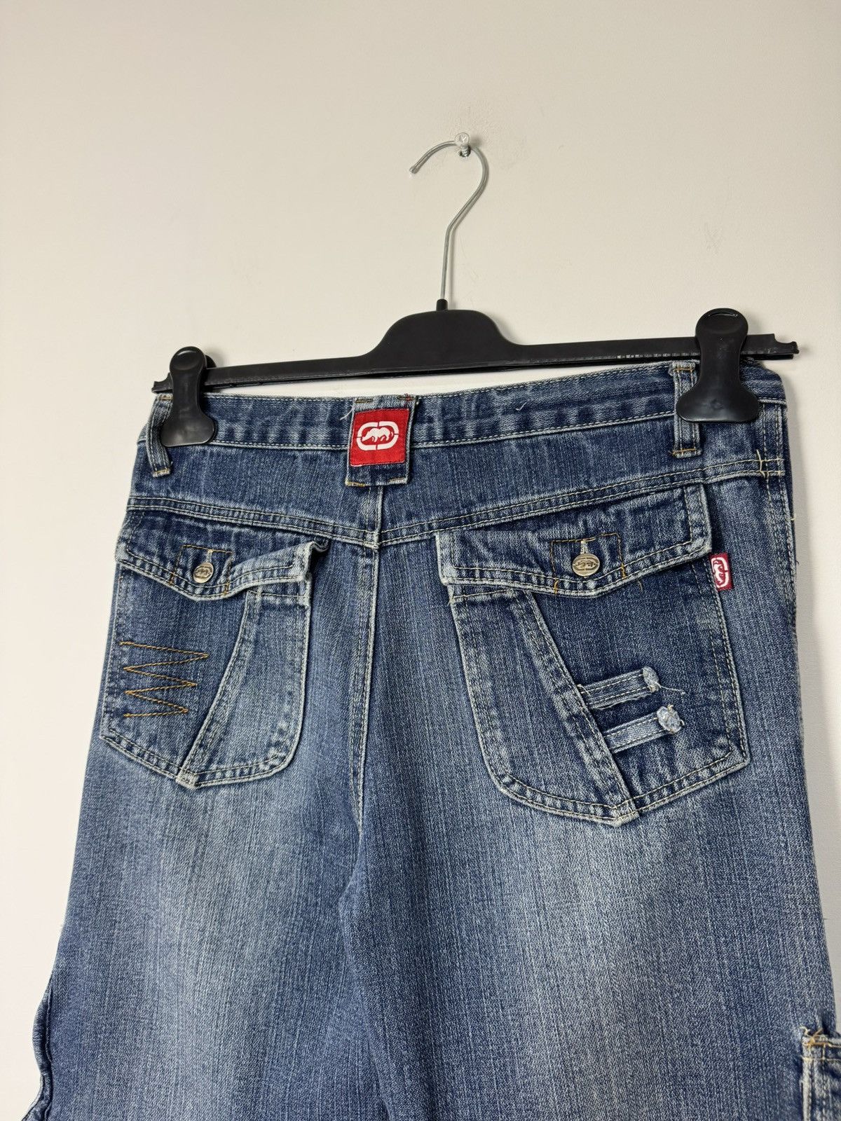 Ecko Unltd. Vintage Ecko Unltd Denim Cargo Jeans Y2K streetwear Style Size US 30 / EU 46 - 10 Thumbnail