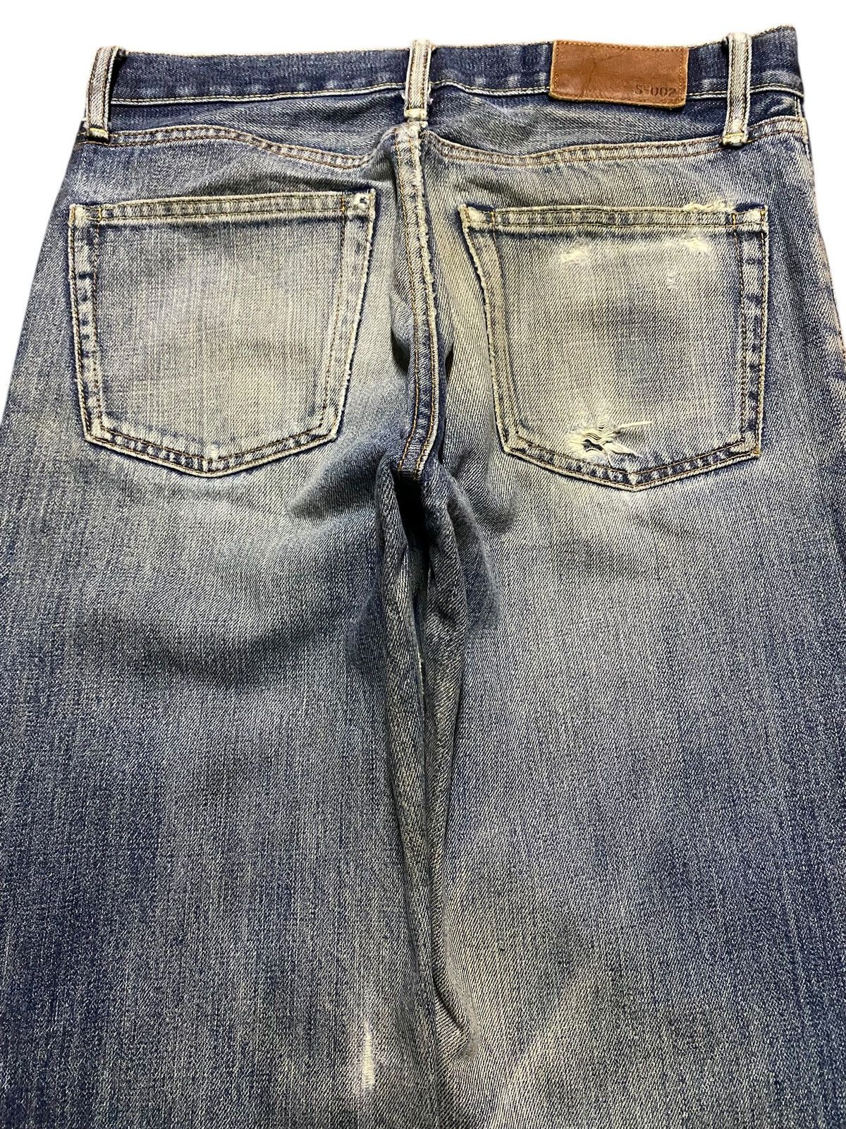 Japanese Brand Vintage Uniqlo S002 Mud Wash Distressed Loose Jean Size US 31 - 4 Thumbnail