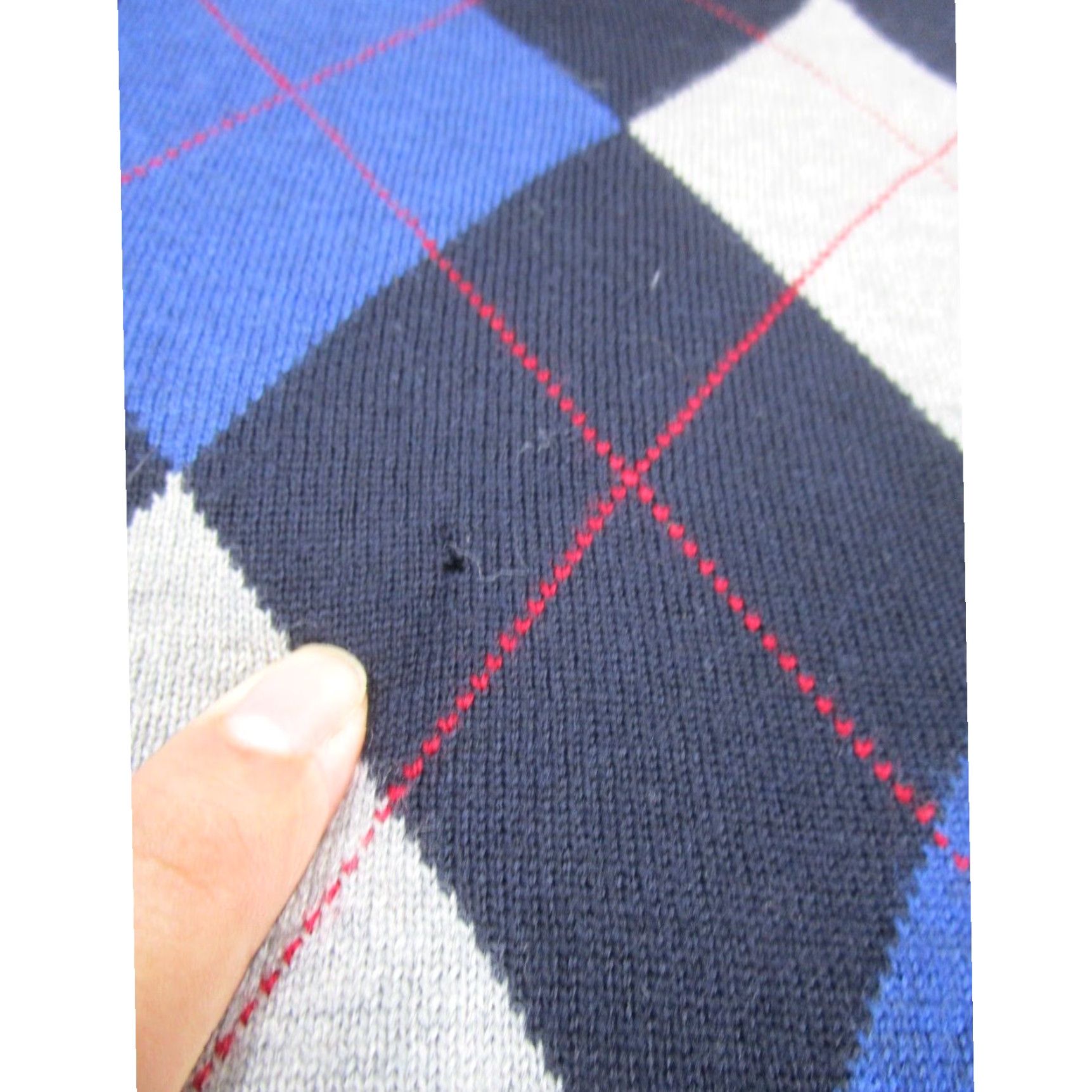 Brooks Brothers Brooks Brothers Mens Large Merino Wool Navy Blue Argyle Sweater Size US L / EU 52-54 / 3 - 3 Thumbnail