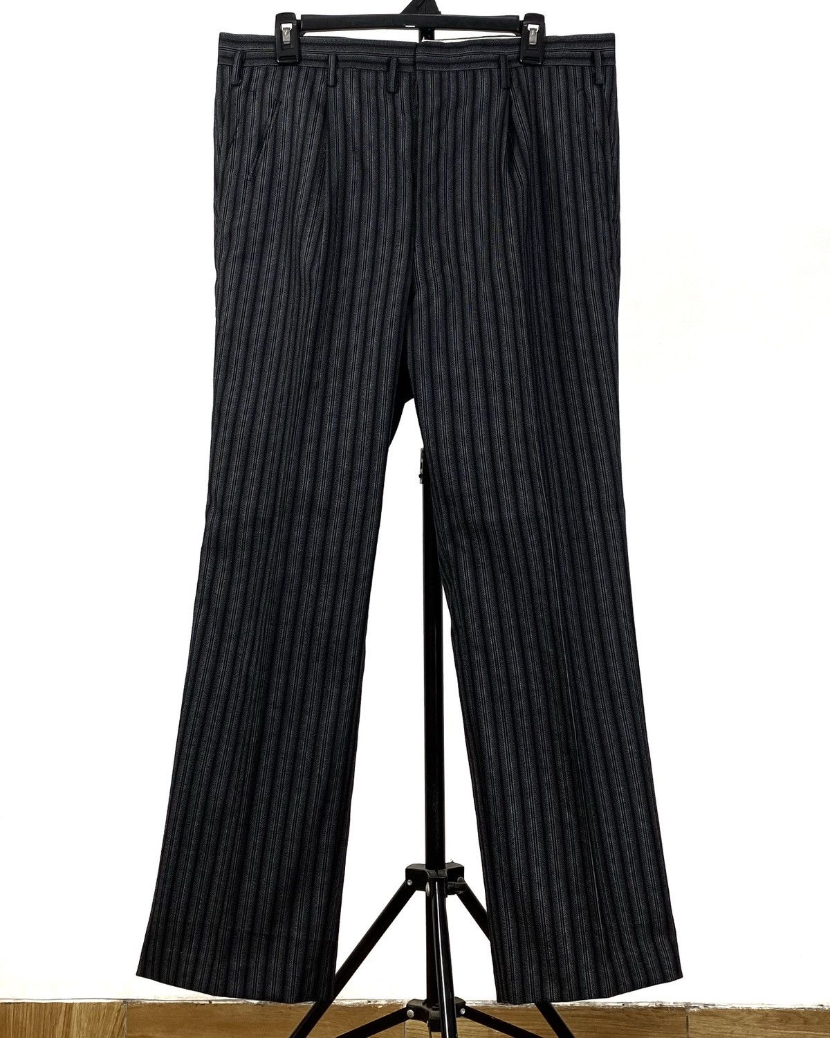 Japanese Brand 💸SOLD P4YP4I💸 Japanese Stripe Pants Pleated Trouser Size US 34 / EU 50 - 2 Thumbnail