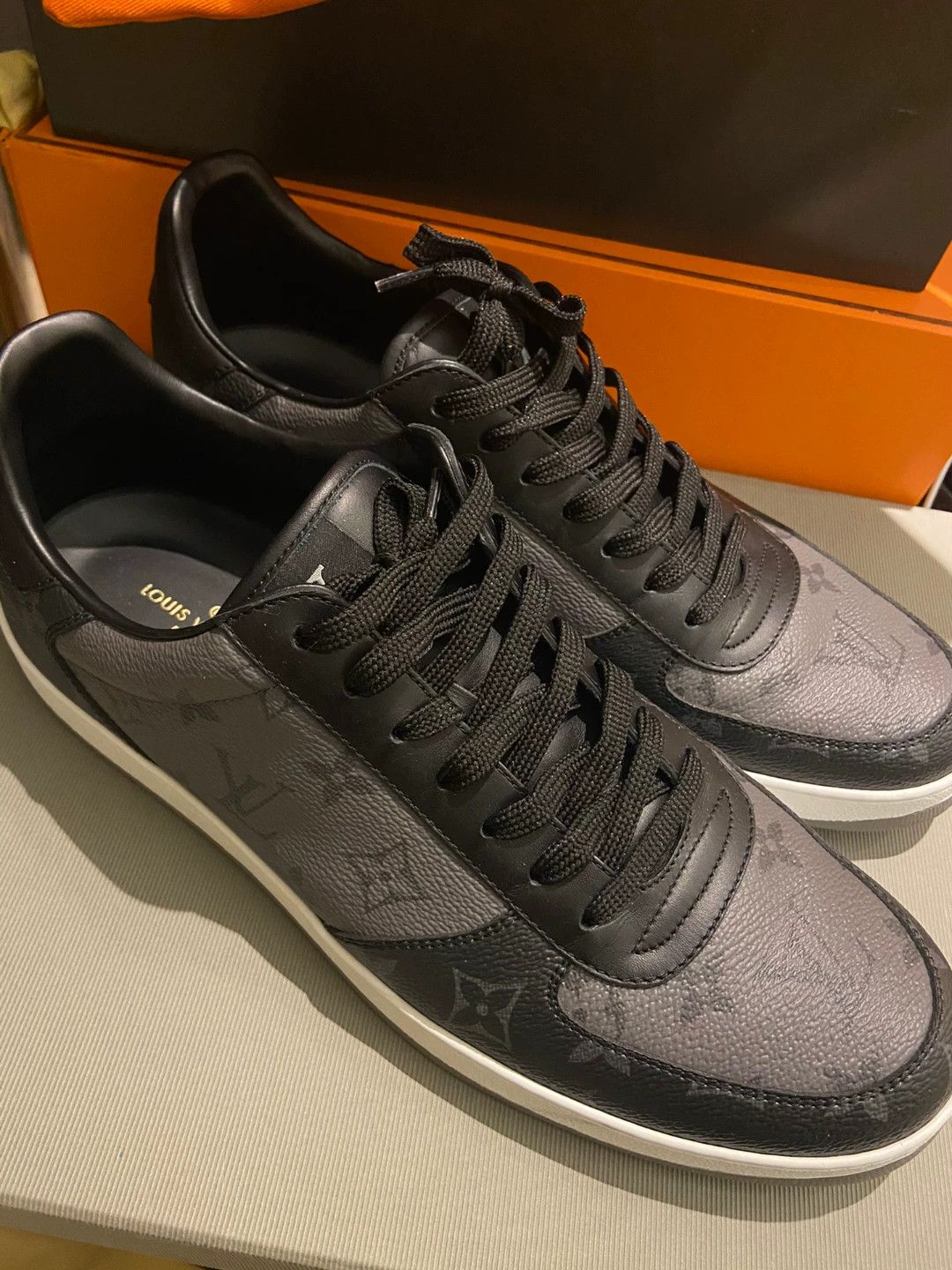 Louis Vuitton lv rivoli gray and black sneakers Size US 9 / EU 42 - 1 Thumbnail