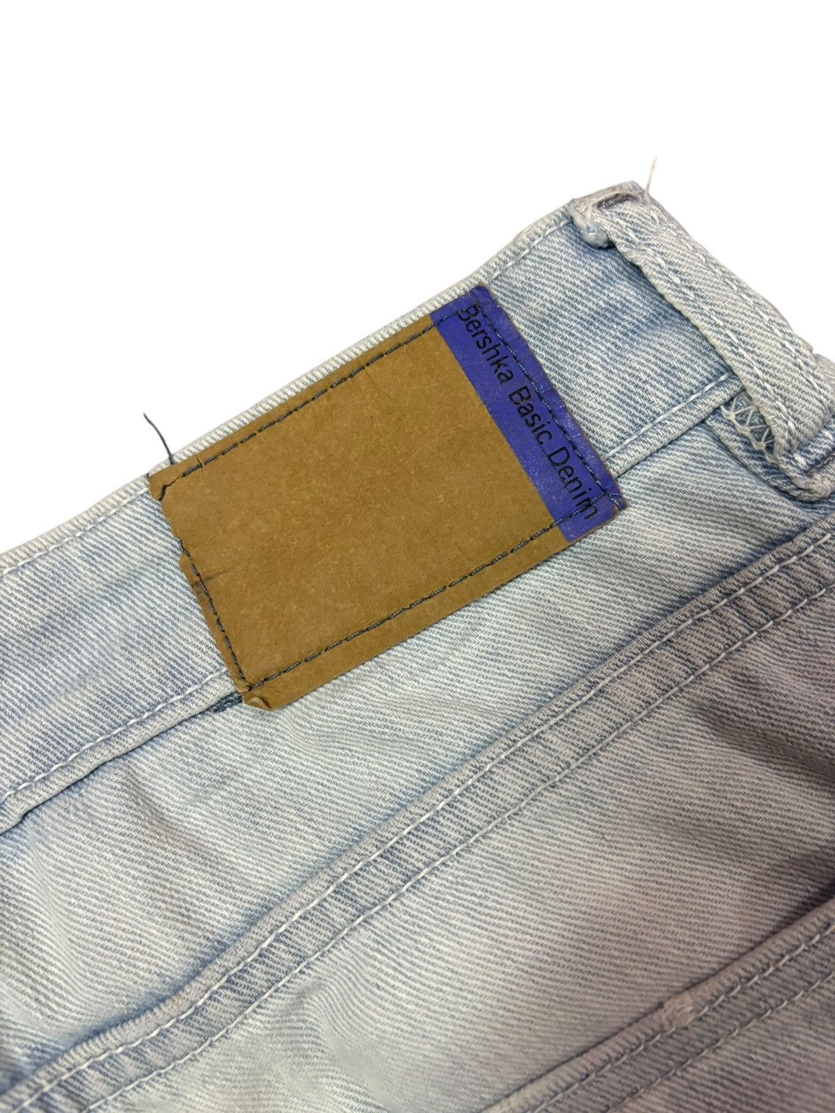Bershka Vtg Bershka Blue Washed Distressed Jeans Size 28" / US 6 / IT 42 - 9 Thumbnail