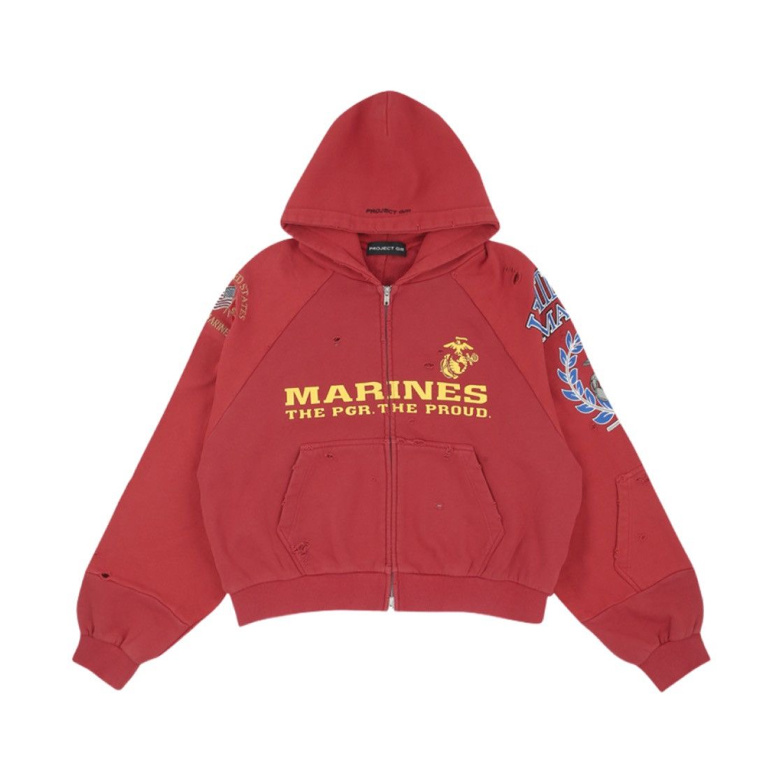 PROJECT G/R REVERSIBLE LASER CUT ZIP HOODIE | Grailed