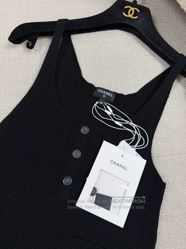 Chanel Chanel 22p black knitted suspenders Size XS / US 0-2 / IT 36-38 - 3 Thumbnail