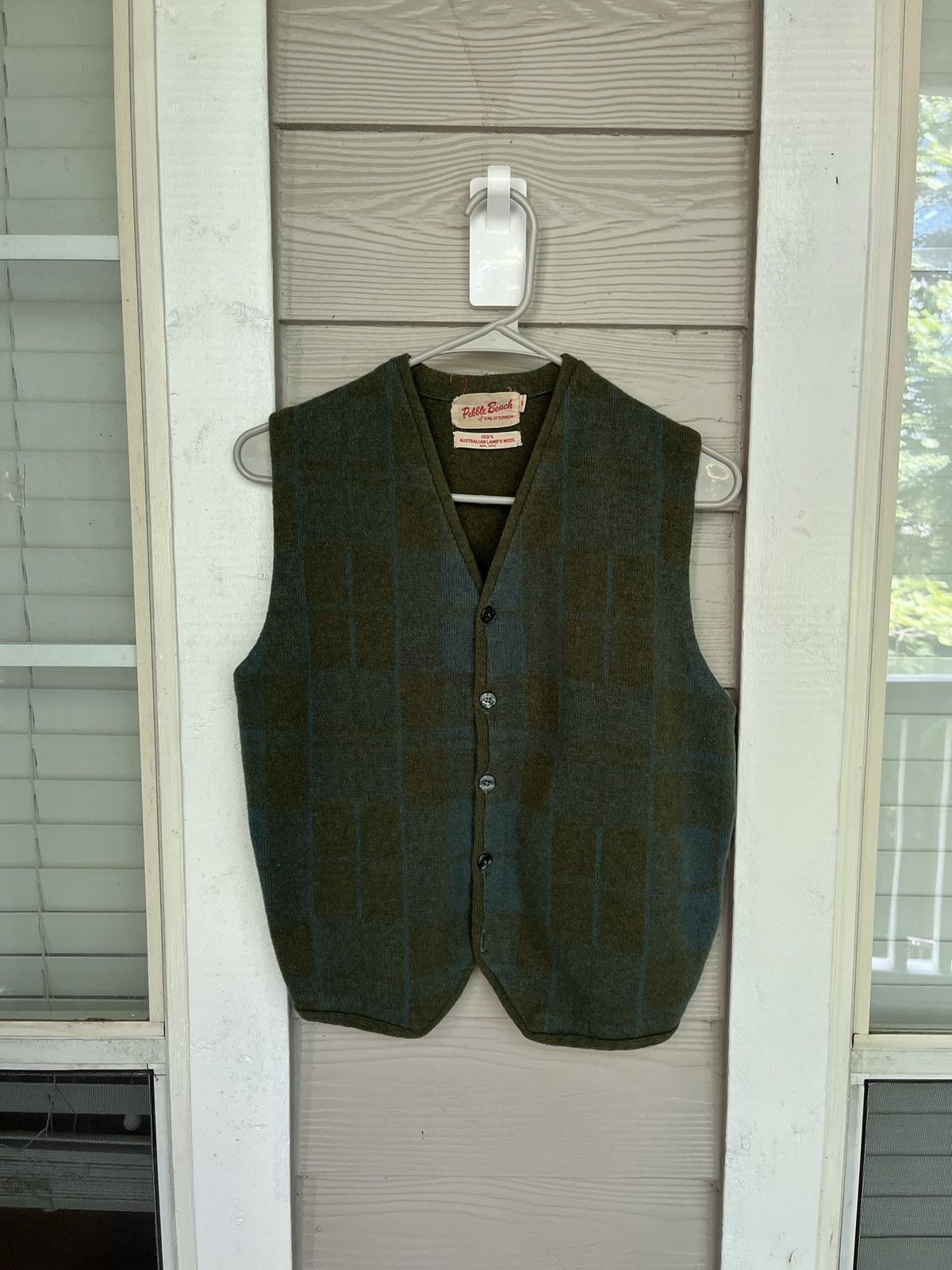 Vintage 1950s Pebble Beach of California Australian lambs wool vest Size US S / EU 44-46 / 1 - 1 Thumbnail