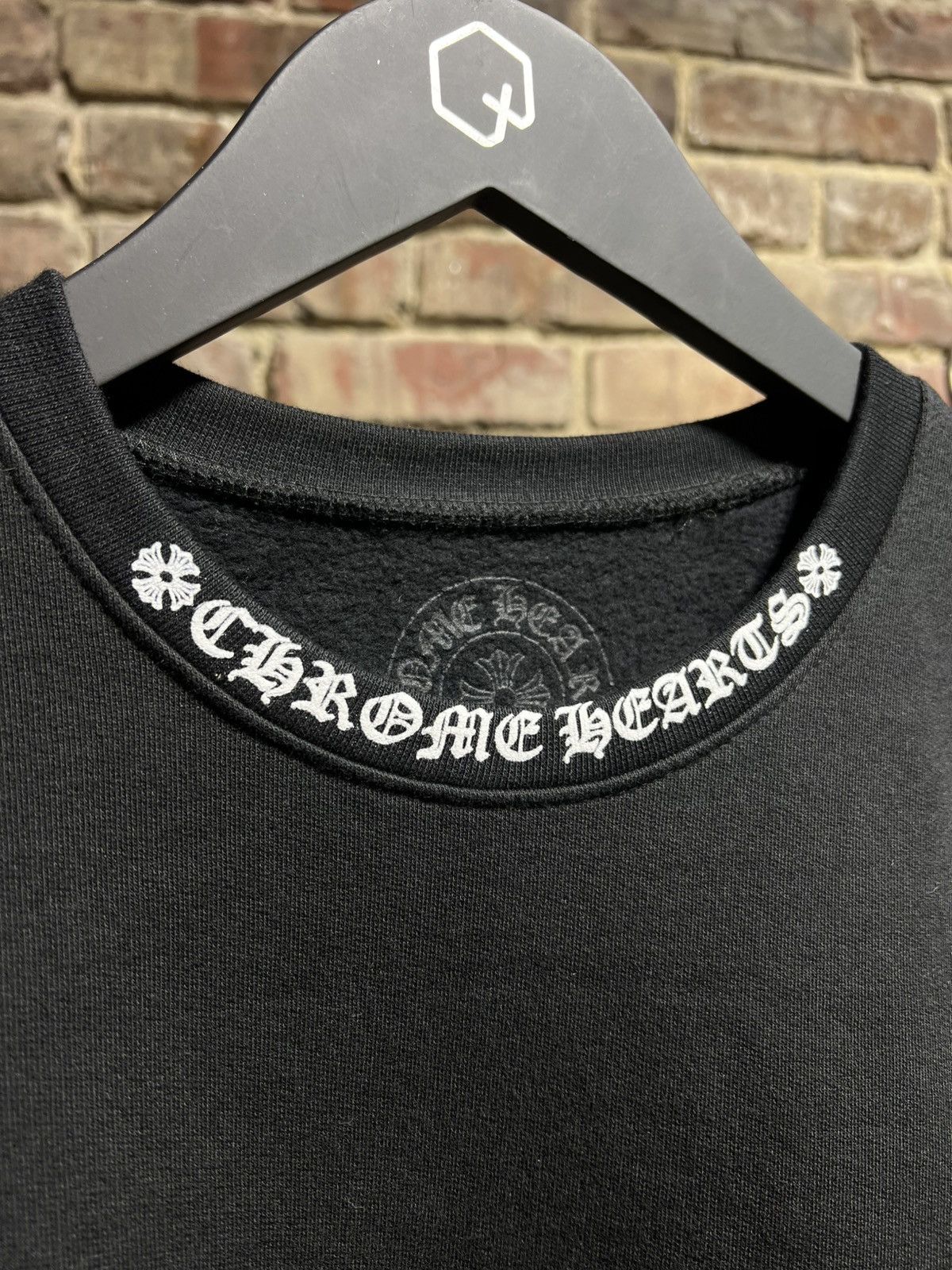 Chrome Hearts Chrome Hearts Neck Script Black Crewneck Size US M / EU 48-50 / 2 - 4 Thumbnail