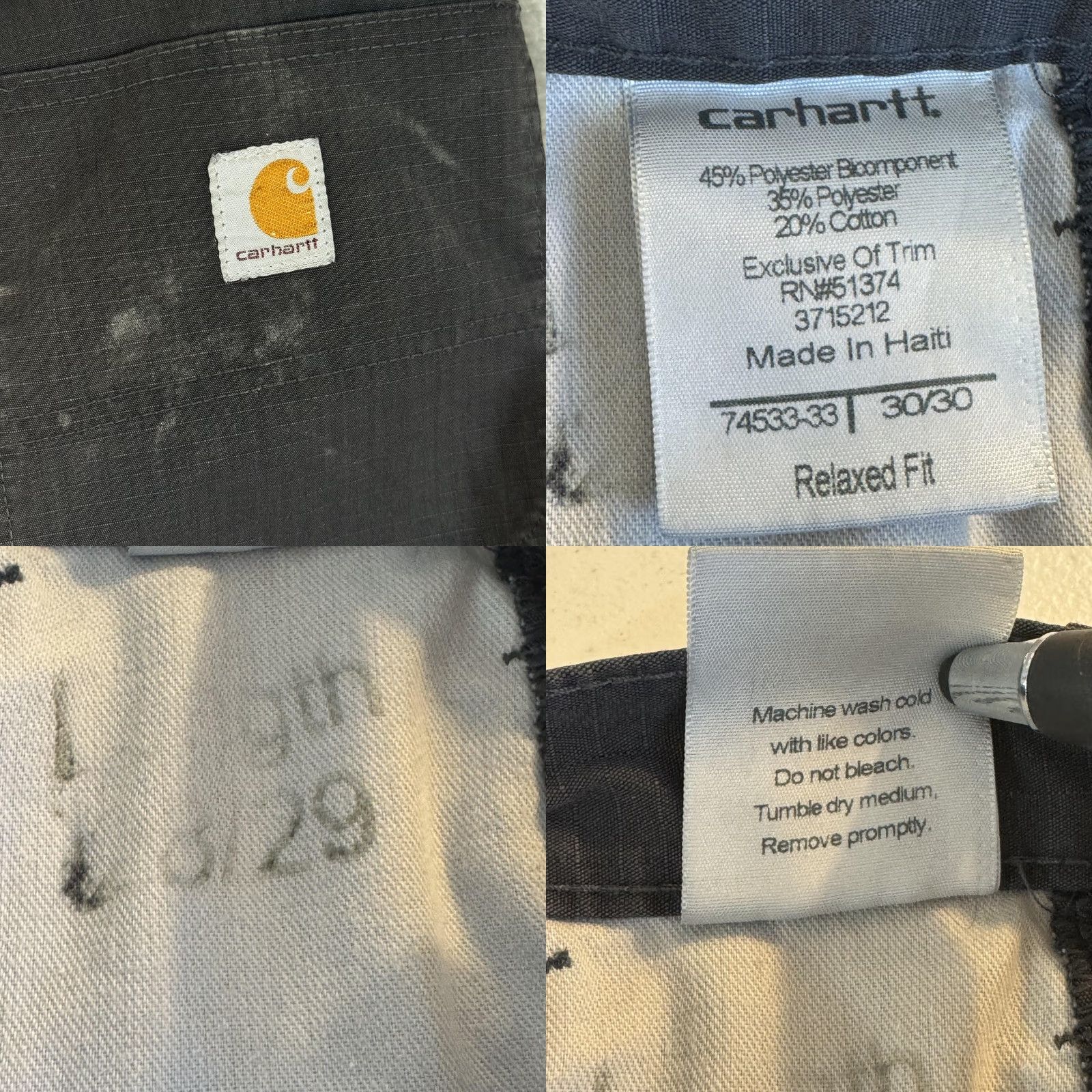 Carhartt Carhartt Pants Mens 30x29 Gray Ripstop Relaxed Fit Work Outdoor Utility Grunge Size US 30 / EU 46 - 8 Thumbnail