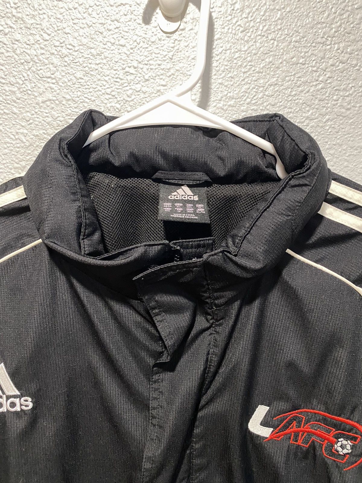 Adidas Vintage Y2K Adidas Track Jacket Hidden Hood LAFC Embroidery Size US XL / EU 56 / 4 - 3 Thumbnail