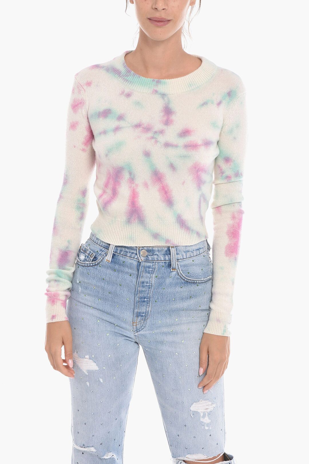 image of Amiri Og1Mm0124 Sweater In White, Women's (Size XS)