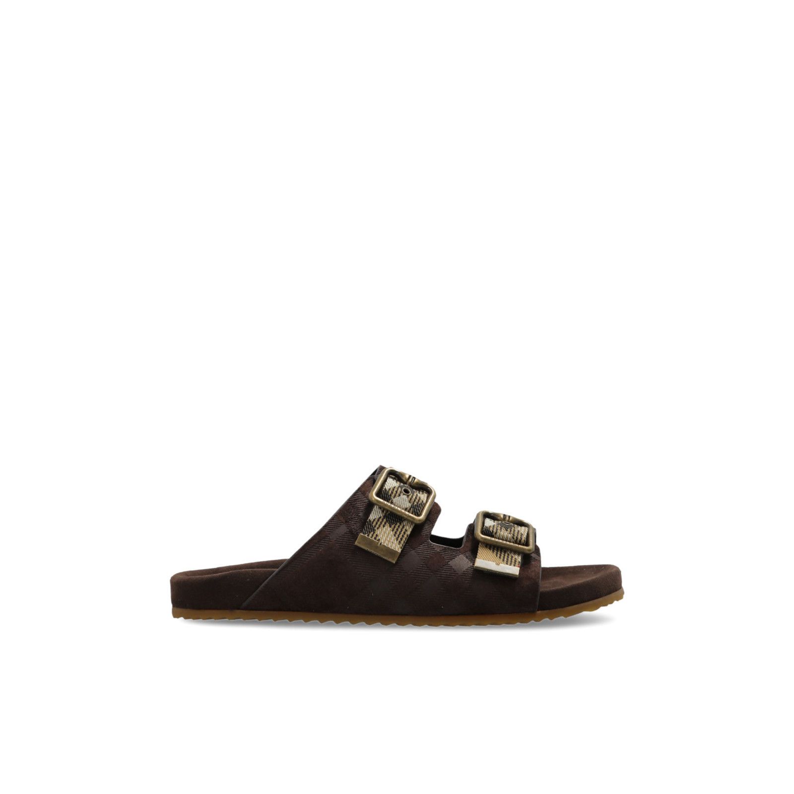 BURBERRY Brown Flip-Flops New )