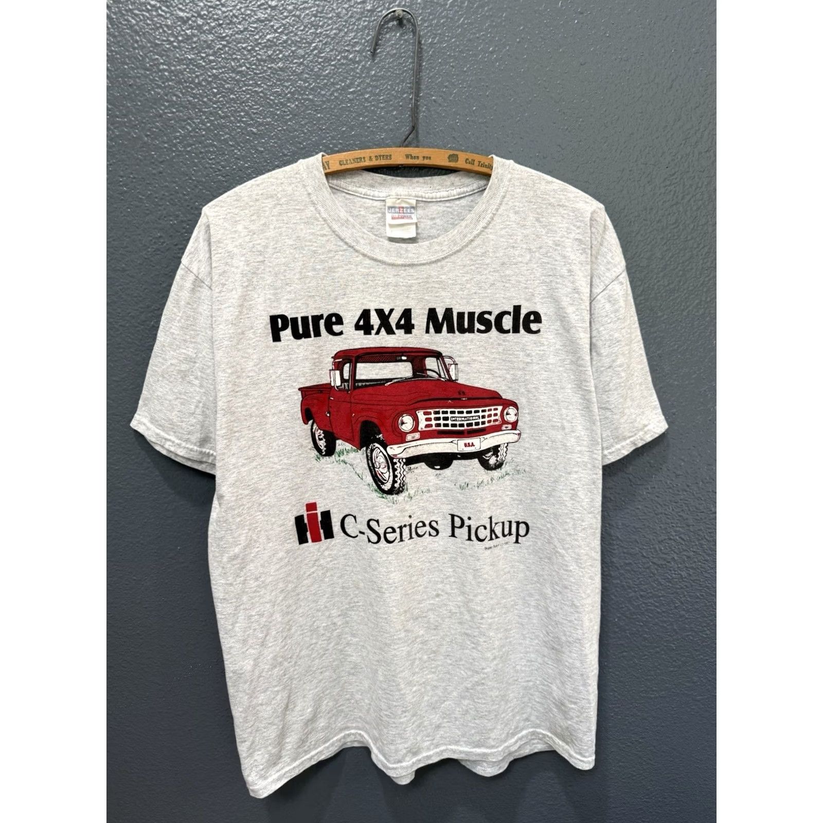 Jerzees VINTAGE 90s International Pick Up Truck Gray Graphic Tee Shirt L Jerzees Mens Size US L / EU 52-54 / 3 - 3 Thumbnail