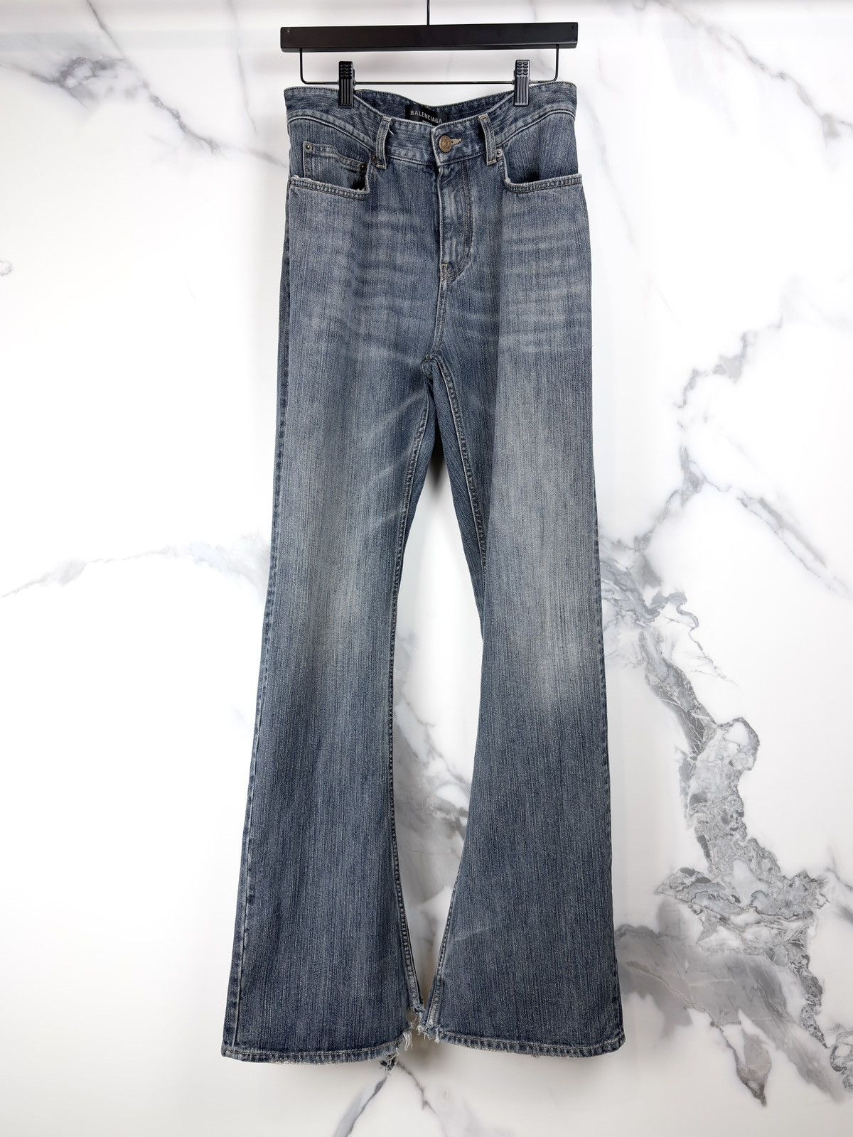 Balenciaga FW23 Balenciaga Italian Ring Slub Flared Bootcut Denim Jeans Size US 30 / EU 46 - 1 Thumbnail