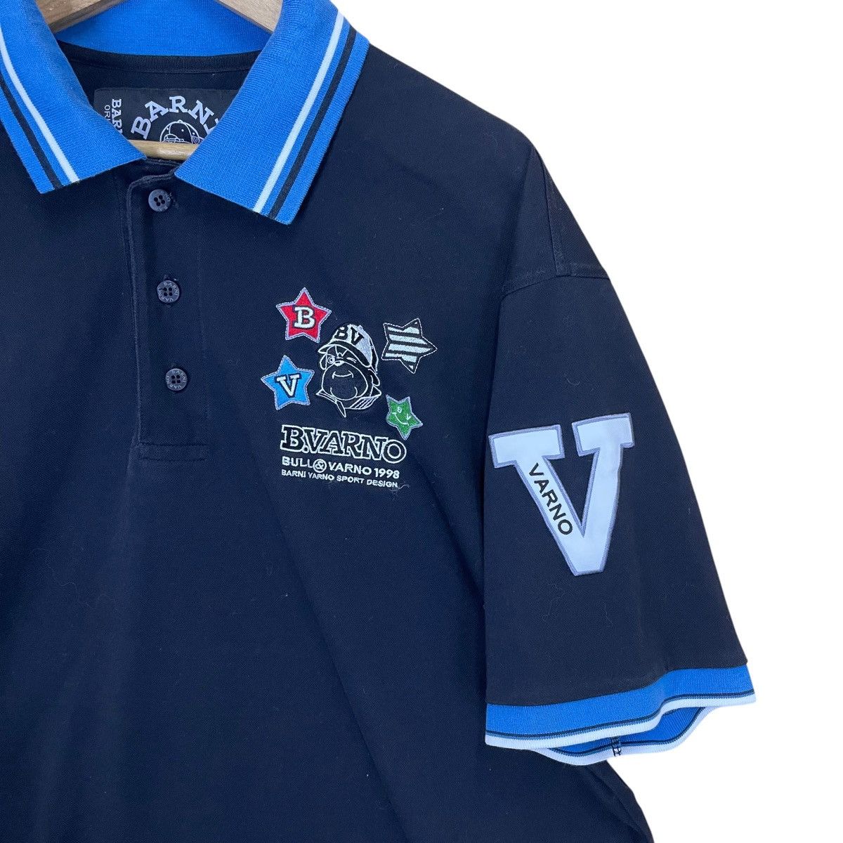 Japanese Brand Bull & Varno Big Logo Collar Shirts Size XL Size US XL / EU 56 / 4 - 4 Thumbnail