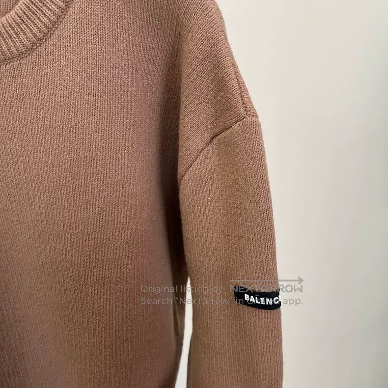 Balenciaga Balenciaga Wool Solid Ribbed Round Neck Long Sleeve Sweate Size US L / EU 52-54 / 3 - 2 Thumbnail