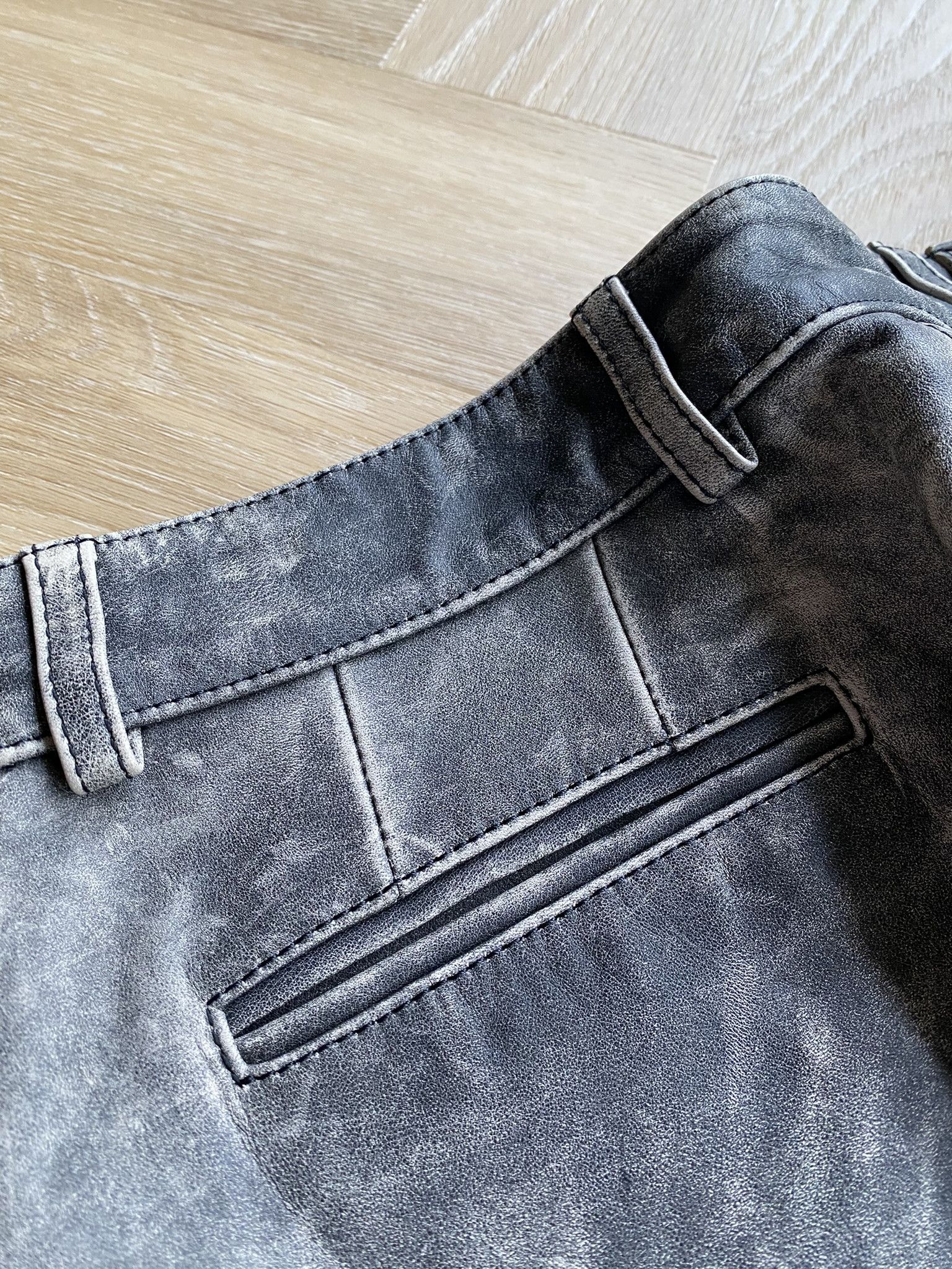 Martin Asbjorn $1035 - Distressed Leather - Flared Trousers Size US 30 / EU 46 - 16 Thumbnail