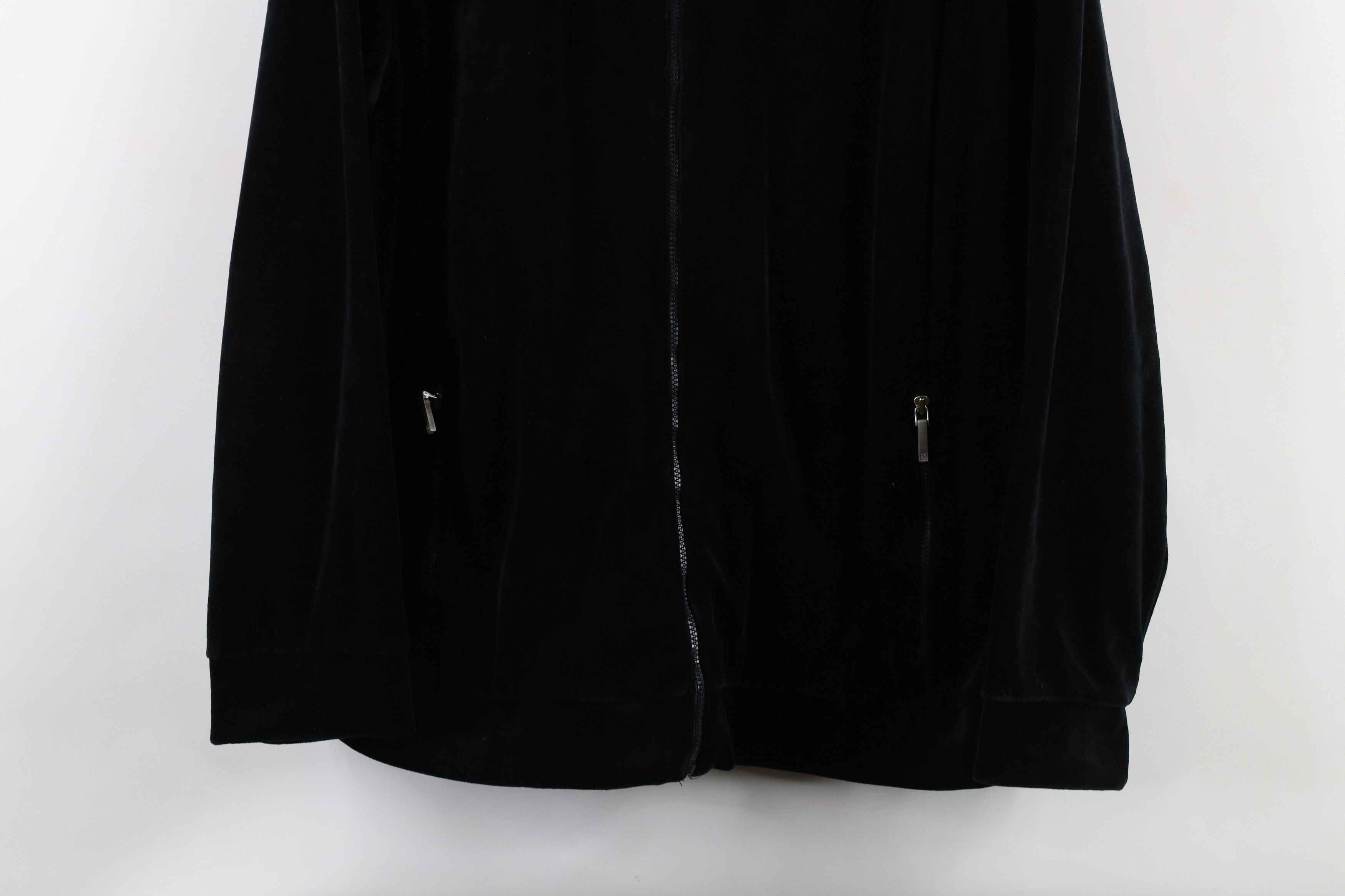 Ralph Lauren × Vintage Vintage 90s Ralph Lauren Full Zip Hoodie Sweatshirt Black Size XXL / US 16-18 / IT 52-54 - 3 Thumbnail