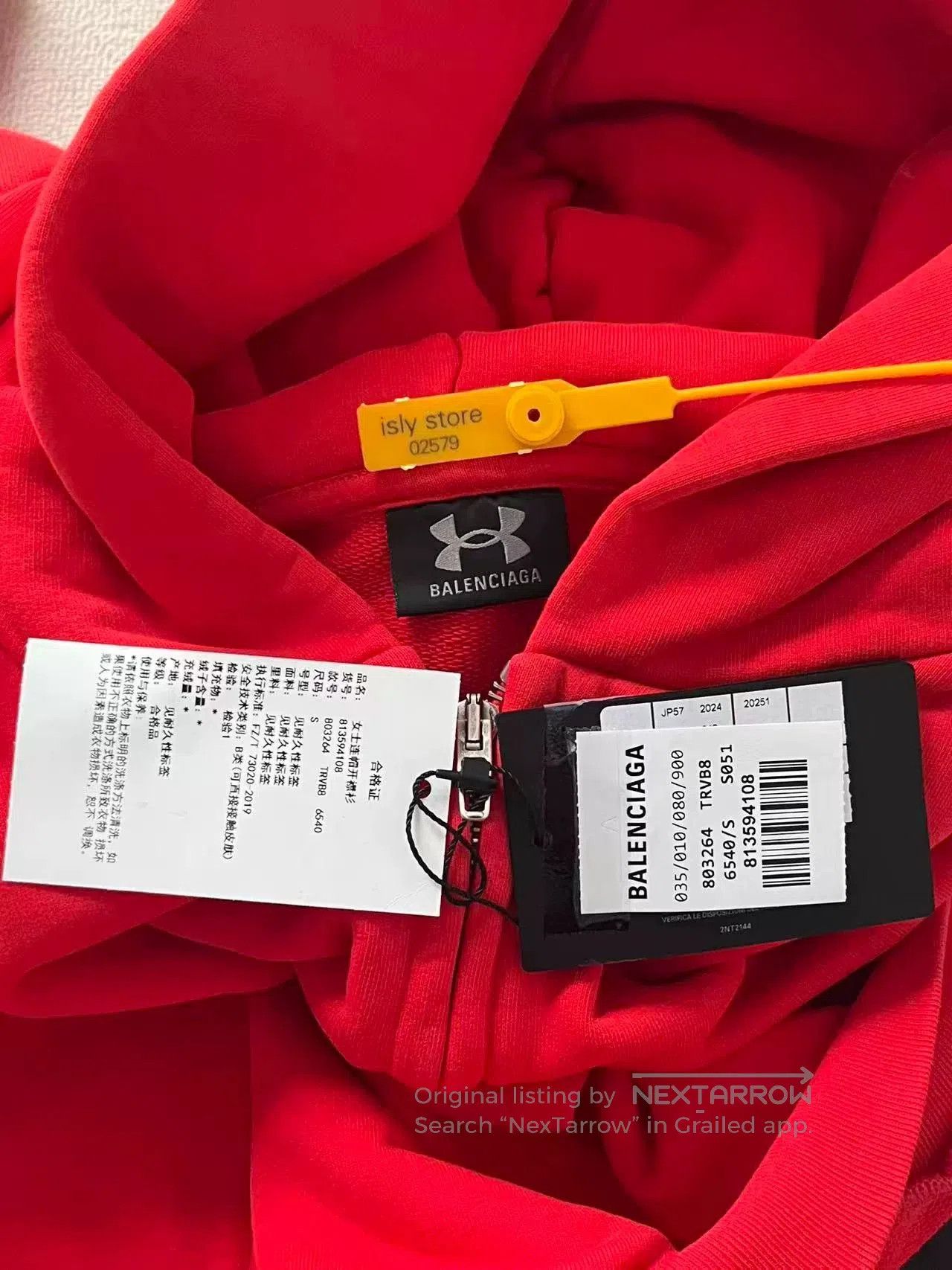 Balenciaga Balenciaga x Under Armour Red Hoodie. Size US S / EU 44-46 / 1 - 4 Thumbnail