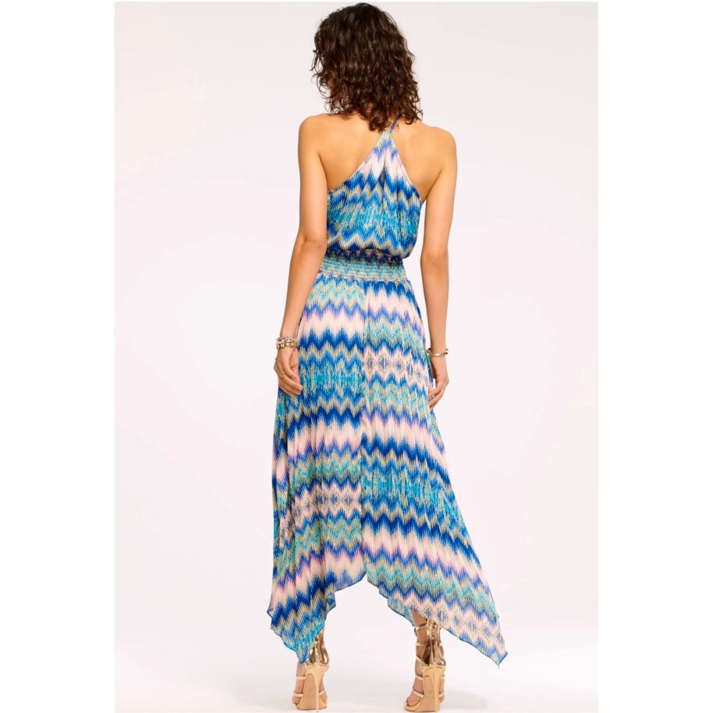 Ramy Brook Ramy Brook Giana Chevron-Print Handkerchief Maxi Dress S Size S / US 4 / IT 40 - 5 Thumbnail