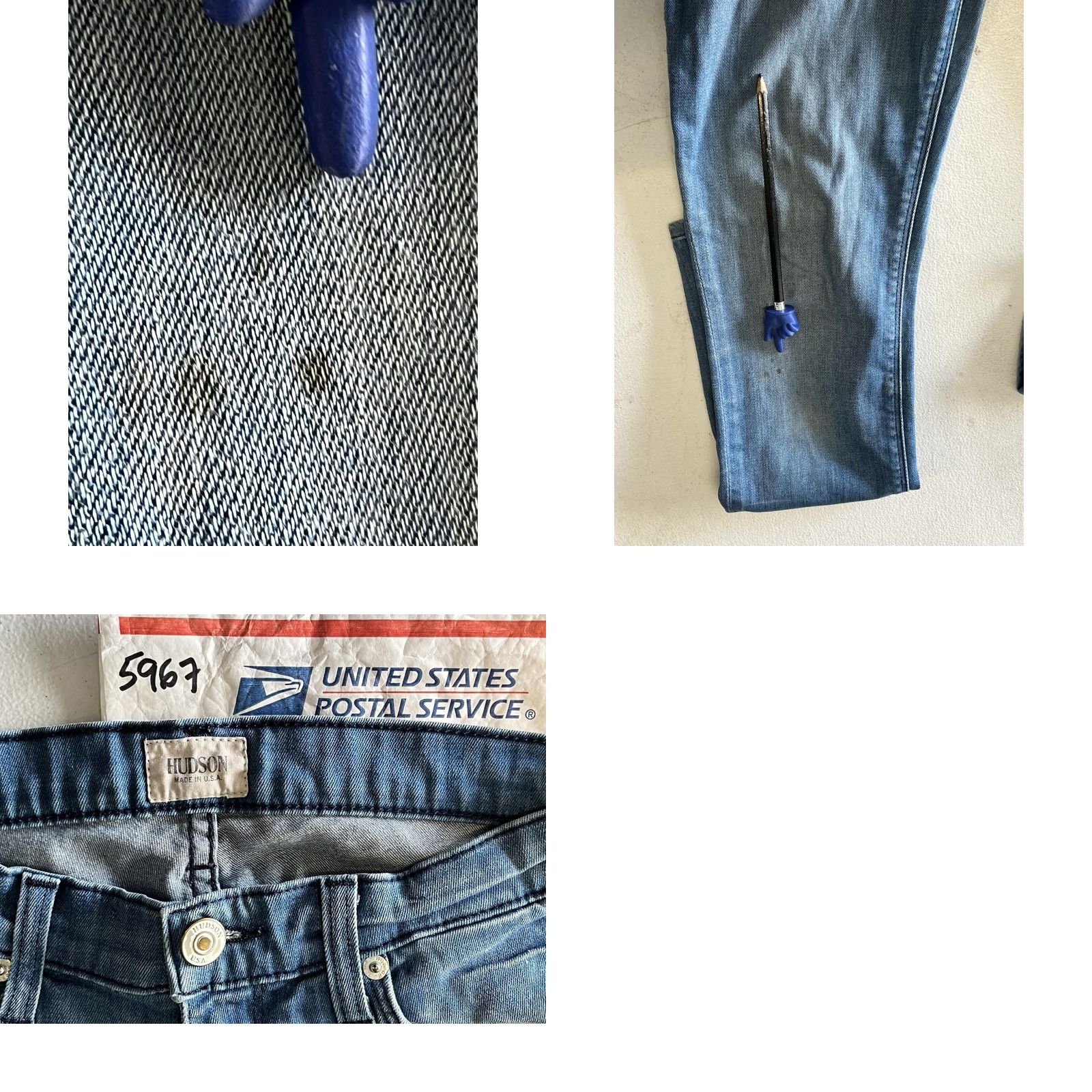 Hudson Hudson Jeans Womens Skinny Medium Wash Stretch Denim Blue Jeans Size 25 Size 42" / US 20 - 9 Thumbnail