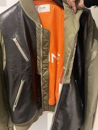 Celine Celine Nylon and Leather Logo Bomber Jacket Size US M / EU 48-50 / 2 - 3 Thumbnail