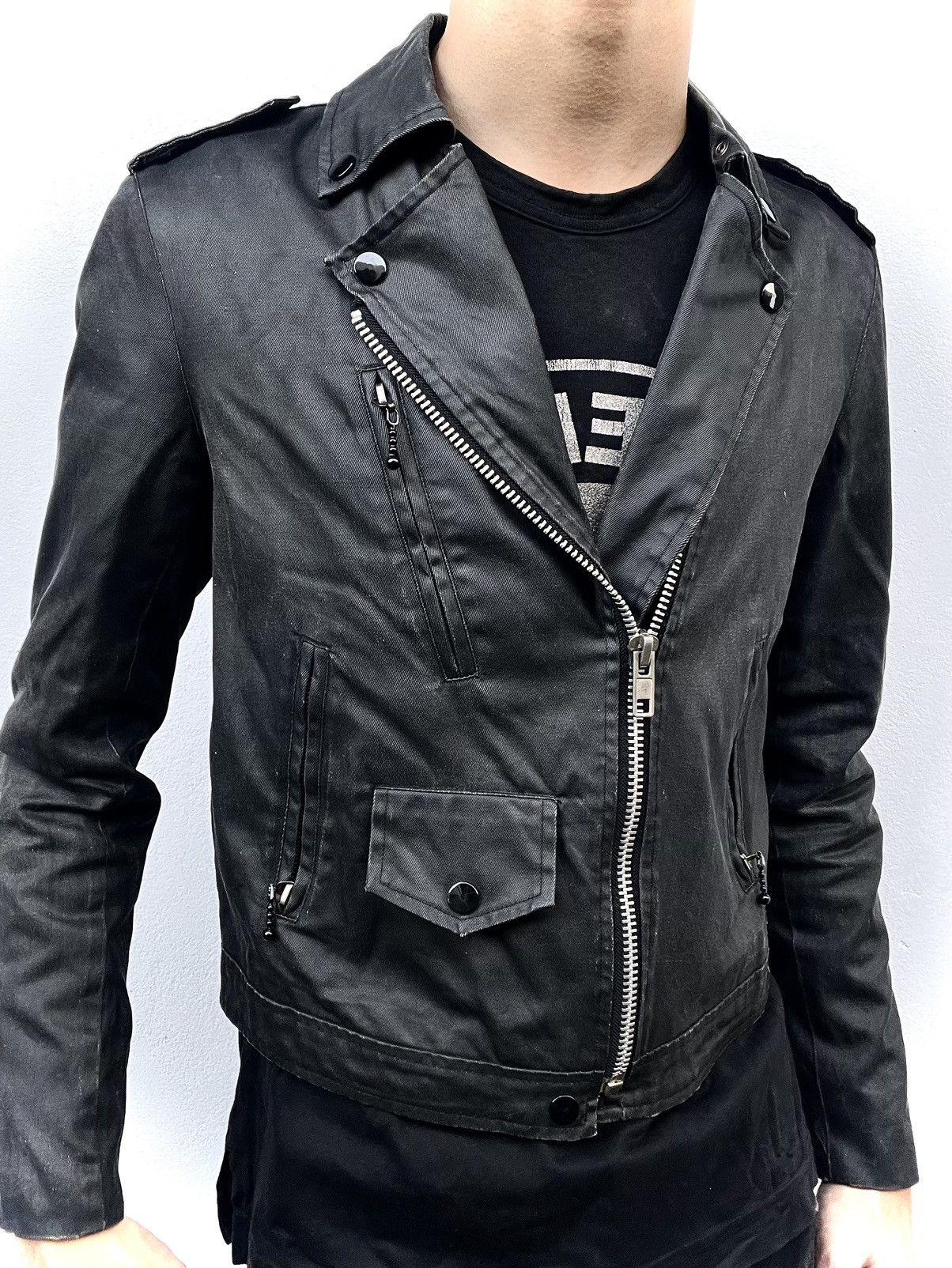 Lad Musician 2000s Lad Musician Wax Biker Jacket Size US M / EU 48-50 / 2 - 5 Thumbnail