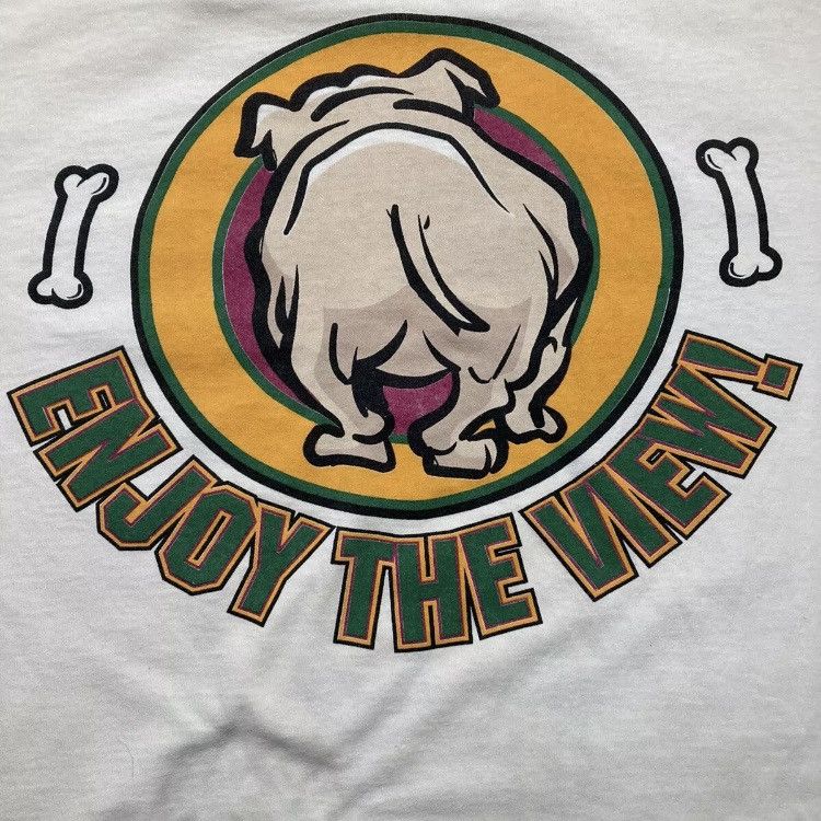 Vintage Vintage Bulldog Enjoy The View Double Sided Graphic T Shirt Size US XL / EU 56 / 4 - 4 Thumbnail