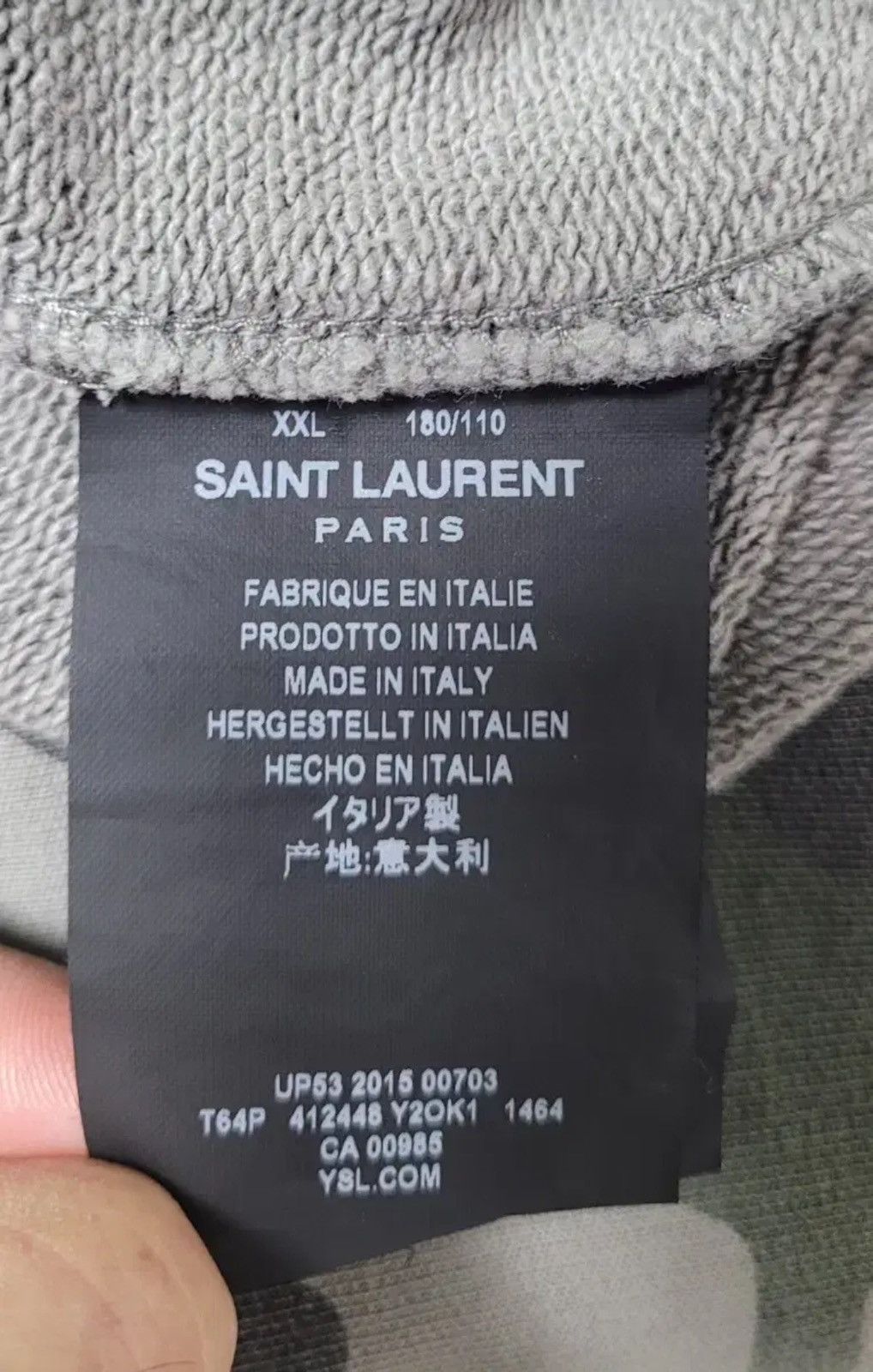 Saint Laurent Paris Saint Laurent Camouflage Zip Hoodie Size US XXL / EU 58 / 5 - 4 Thumbnail
